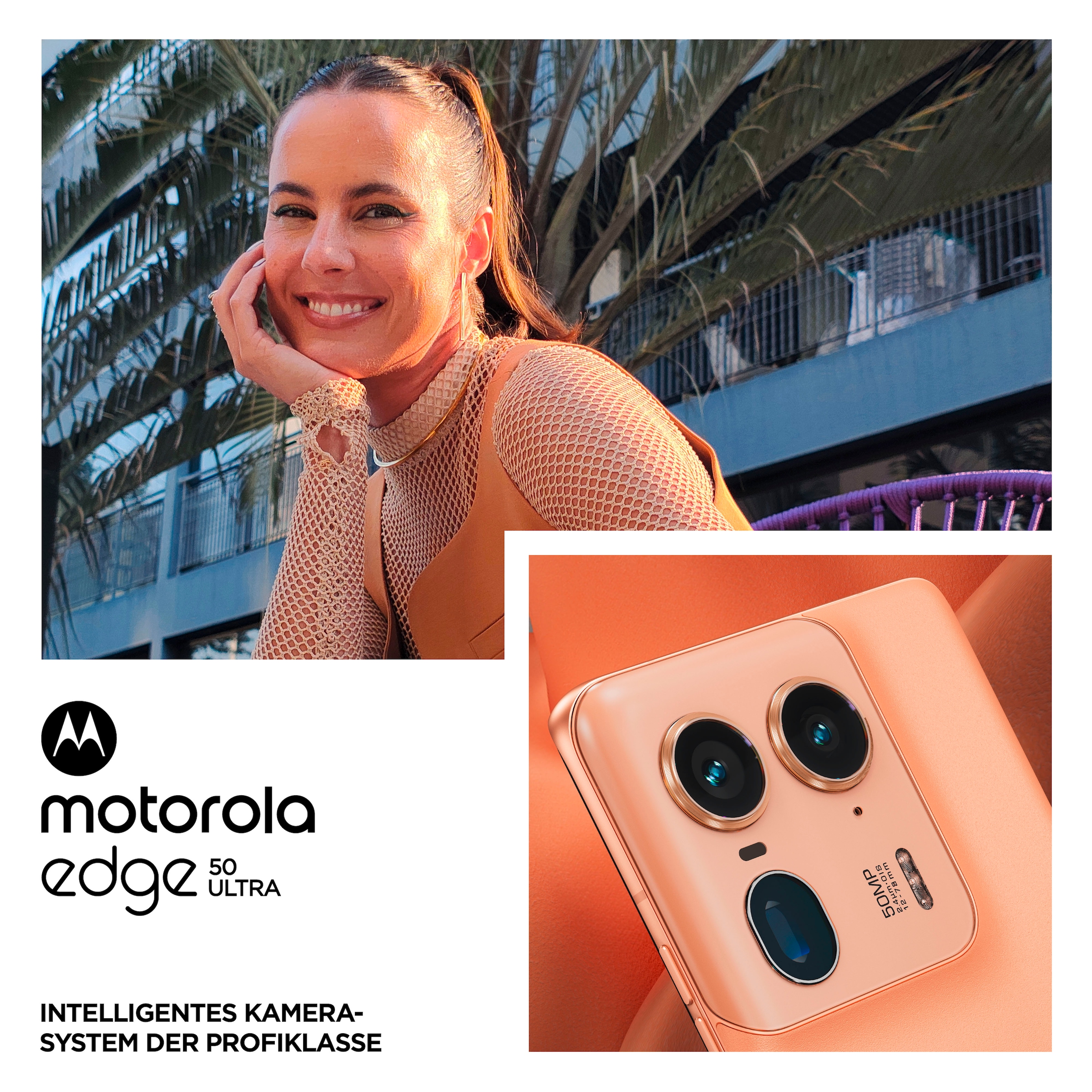 Motorola Smartphone »edge50 ultra«, peach fuzz