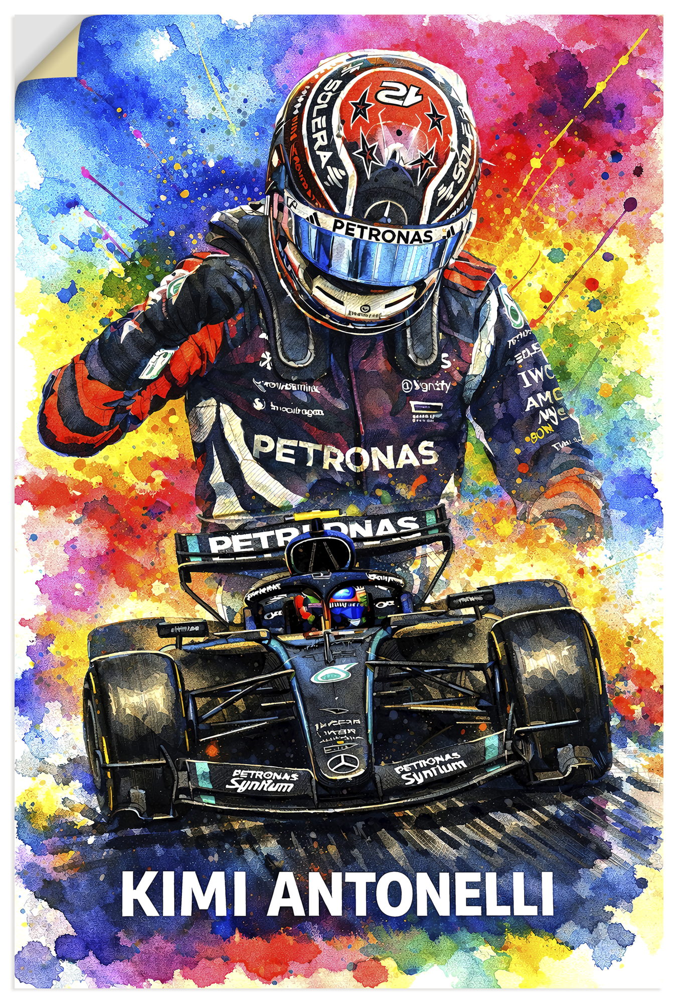 Artland Wandbild "Kimi Antonelli - ein aufgehender Stern" 1 Stk. tlg. als Alubild, Leinwandbild, Poster, Wandaufkleber in verschied. Größen