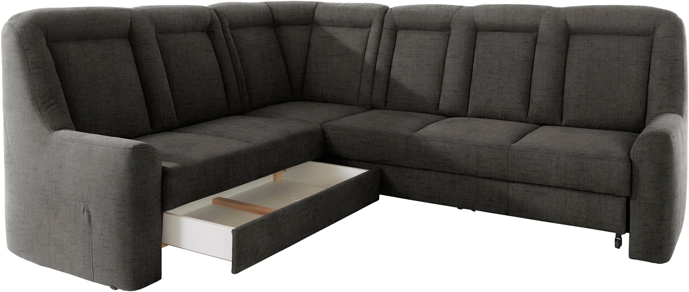 sit&more Ecksofa »Melissa L-Form«, klassisches Polsterprogramm, wahlweise Bettfunktion und Schubkasten