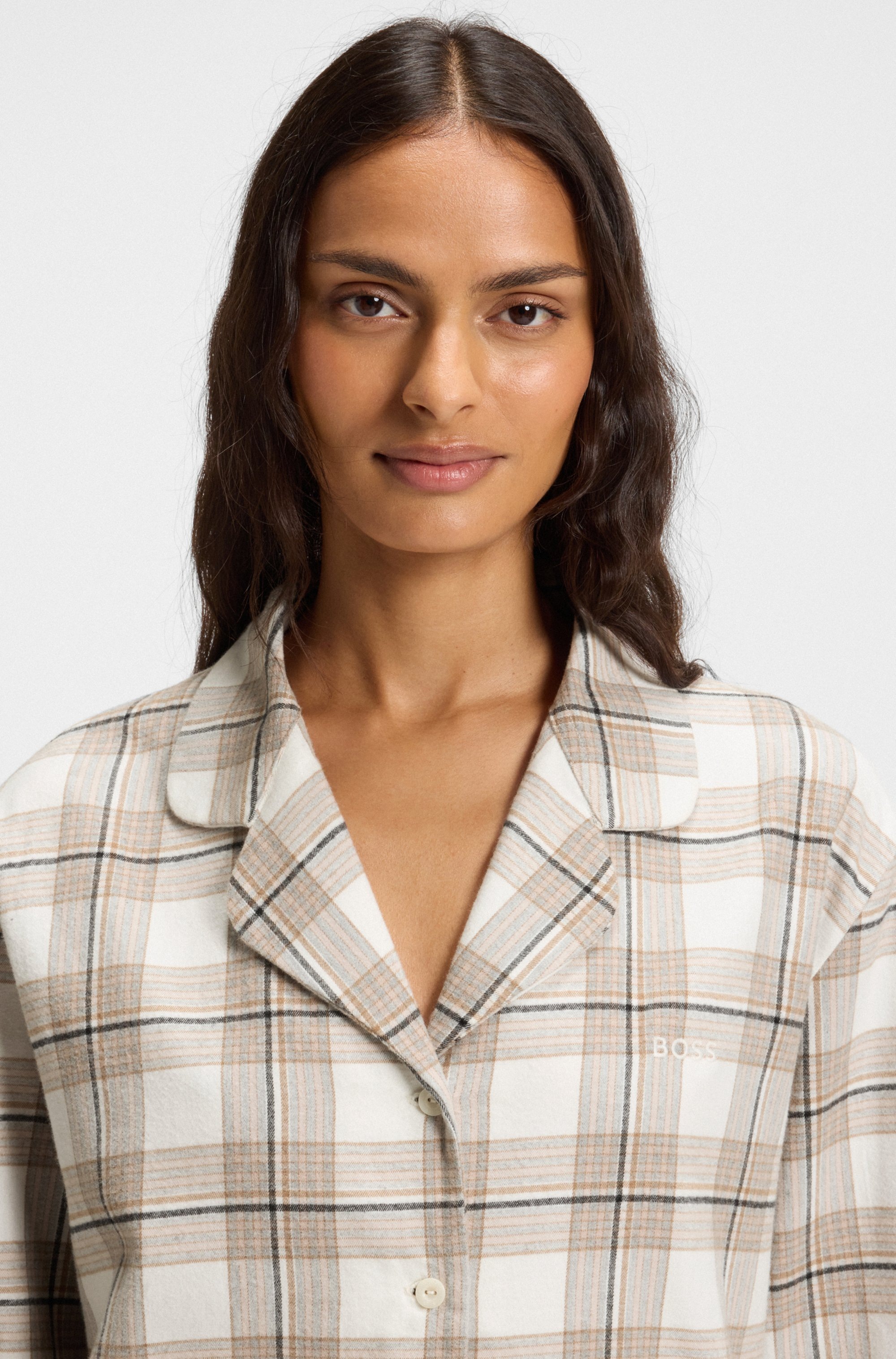 BOSS Pyjamaoberteil "Holiday", kariert, aus weichem Flanell, normale Passfo günstig online kaufen