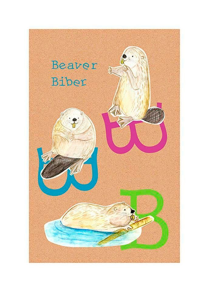 Komar Poster »ABC Animal B«, Buchstaben, (1 St.), Kinderzimmer, Schlafzimmer,  Wohnzimmer | BAUR