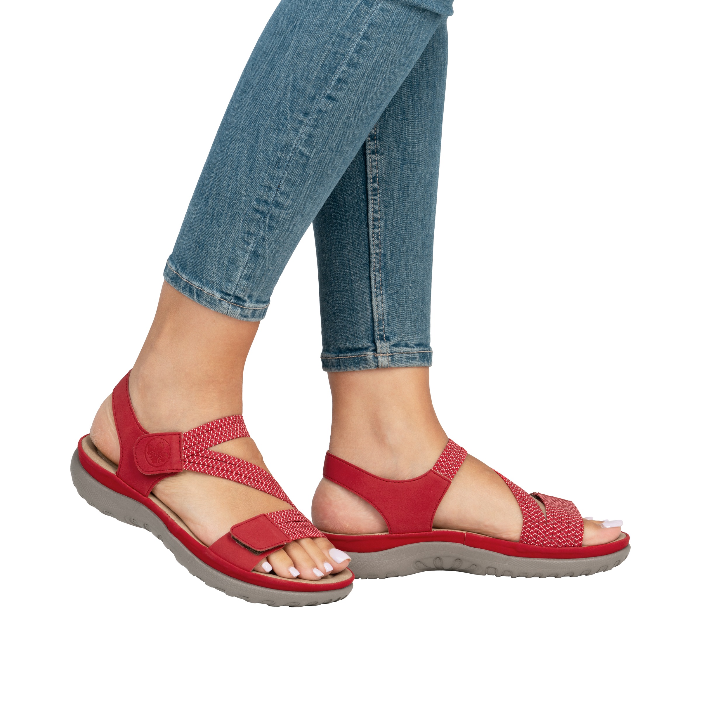 Rieker Riemchensandale Sommerschuh, Sandalette, Keilabsatz, mit Gummizügen günstig online kaufen