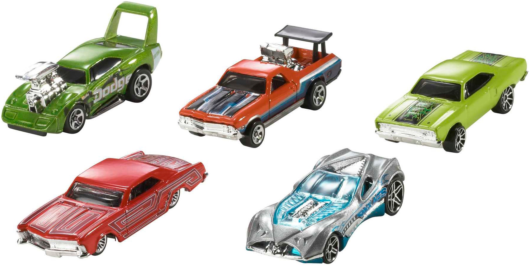 Hot Wheels Spielzeug-Auto »Hot Wheels Set mit 10 Fahrzeugen«, (Set, 10 tlg.), im Maßstab 1:64, sortiert