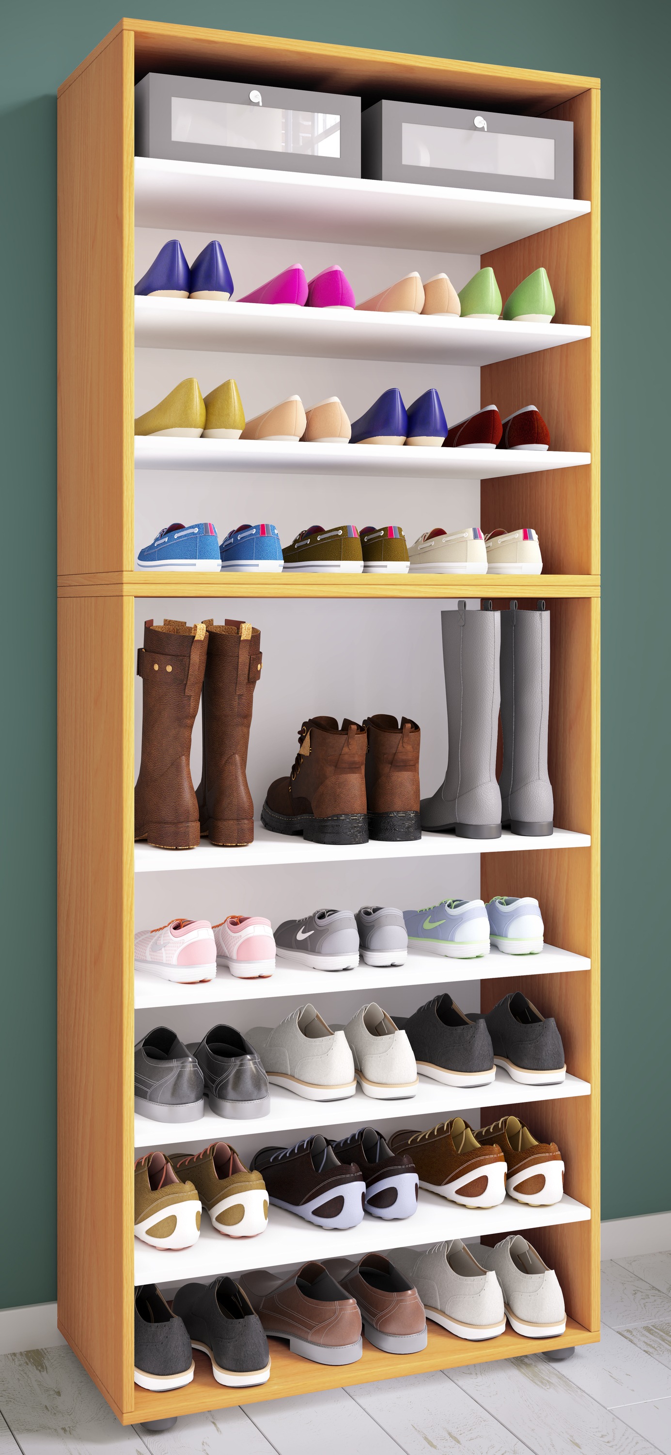 VCM Schuhschrank "VCM Holz-Schuhregal  Maße: H. 183 x B. 70 x T. 37 cm Allz günstig online kaufen