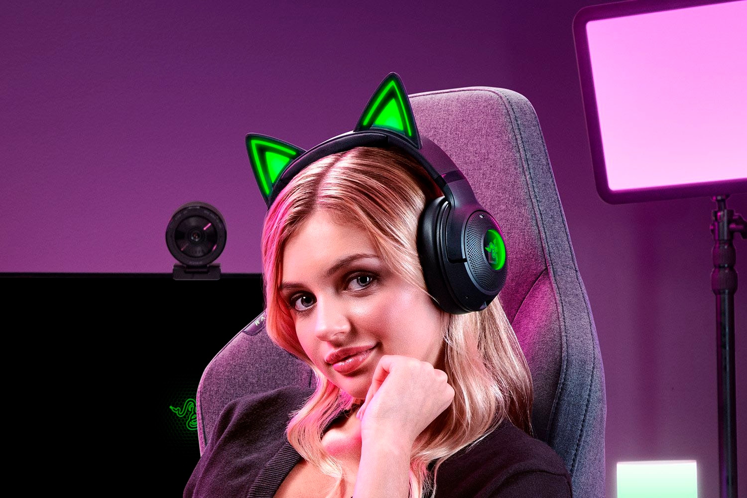 RAZER Gaming-Headset »Kraken Kitty V2 BT«, Geräuschisolierung-Stummschaltung