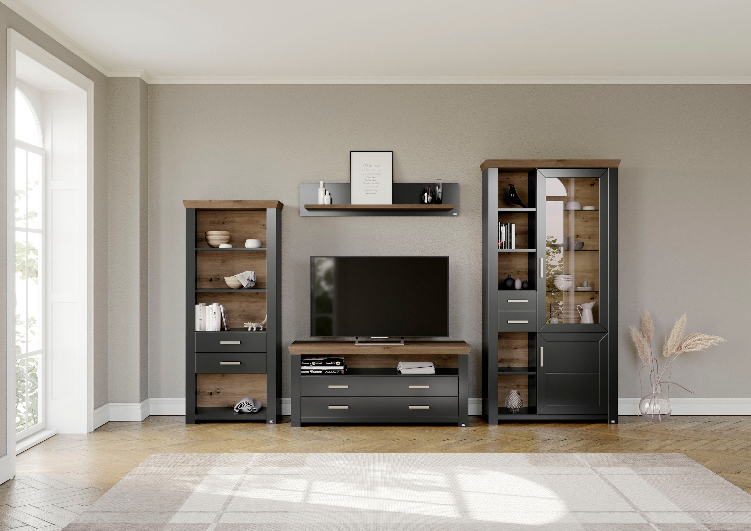 set one by Musterring Wohnwand "York" 4 Stk. tlg. günstig online kaufen