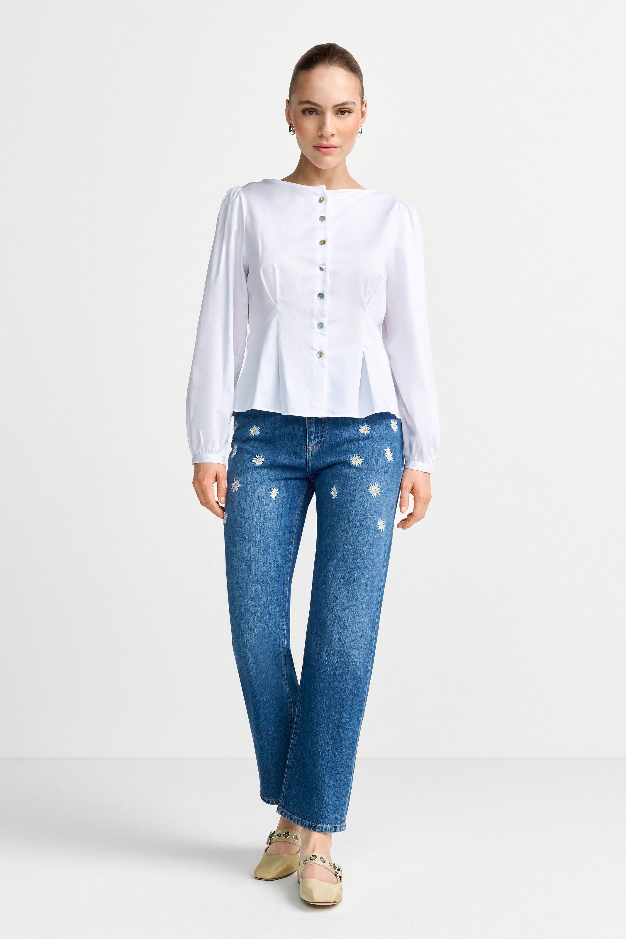 Thumbnail - RICHROYAL Relax-fit-Jeans mit hochwertigen Blütenstickereien