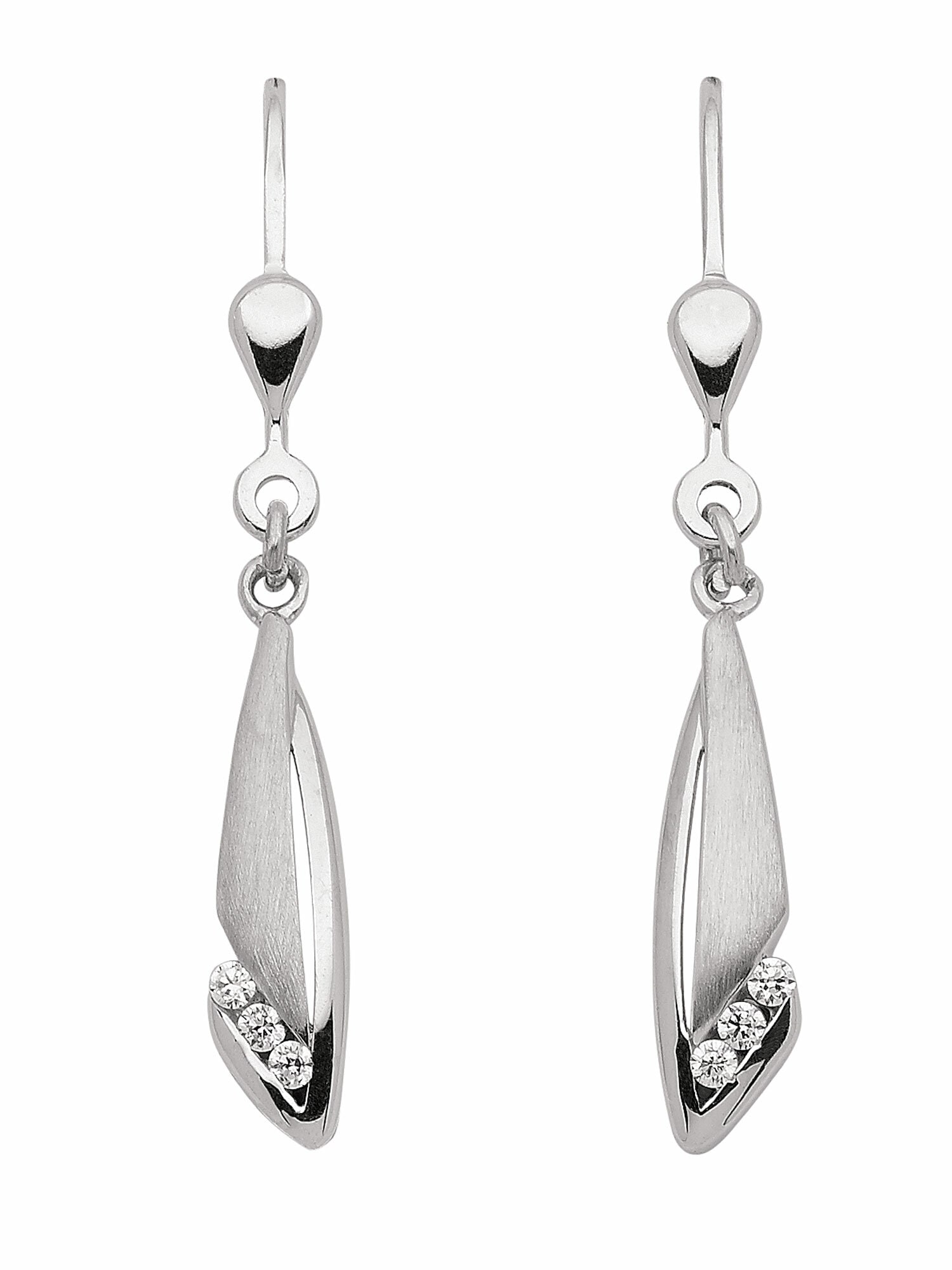 Adelia´s Paar Ohrhänger »925 Silber Ohrringe Ohrhänger mit Zirkonia« mit  Zirkonia Silberschmuck für Damen