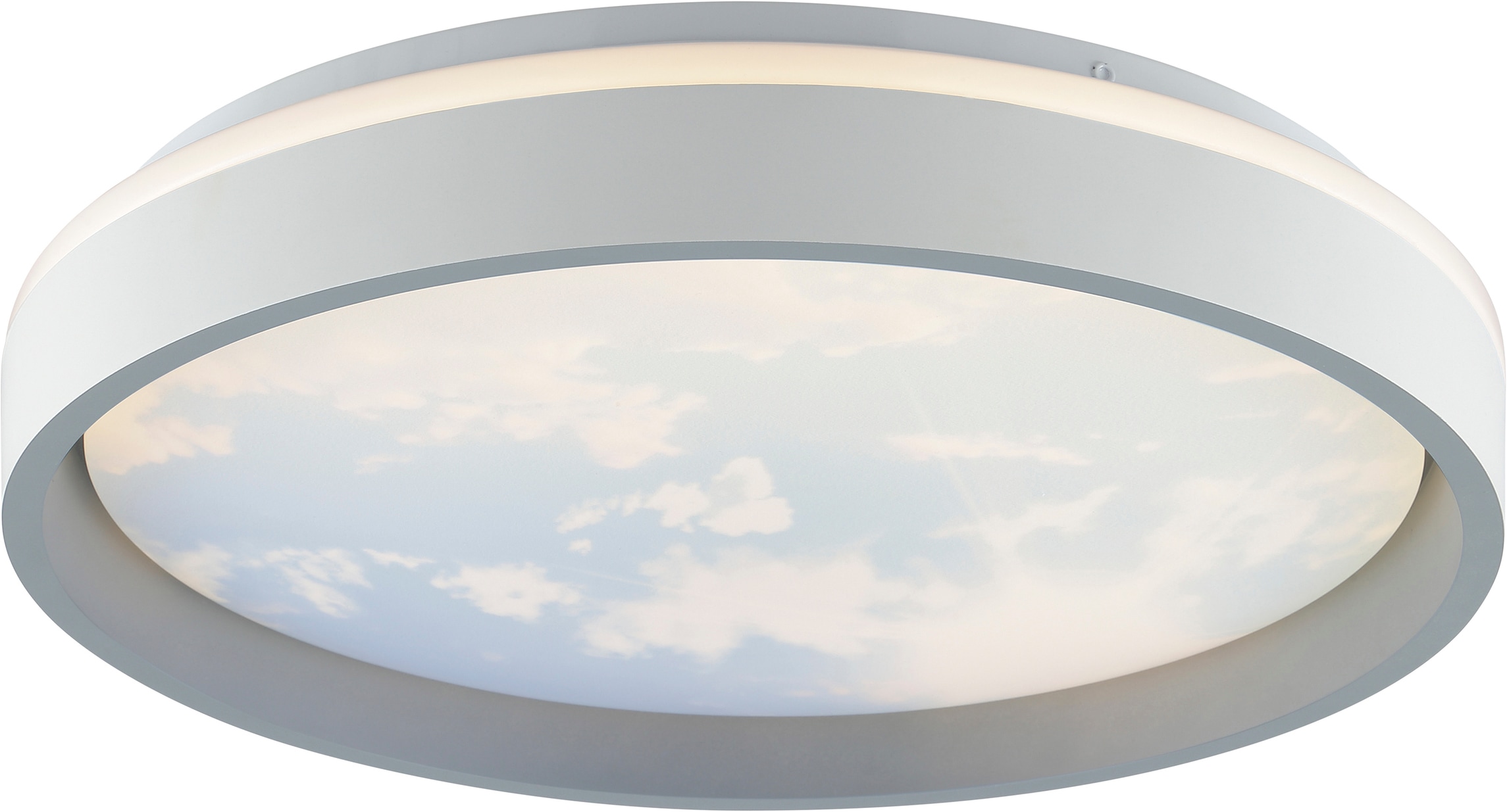 Brilliant LED Deckenleuchte »Sky-Dream« LED-Modul 1 Stk. warmweiß - kaltweiß Himmel Optik mit Wolkenmotiv, CCT 1800-6500 K, dimmbar