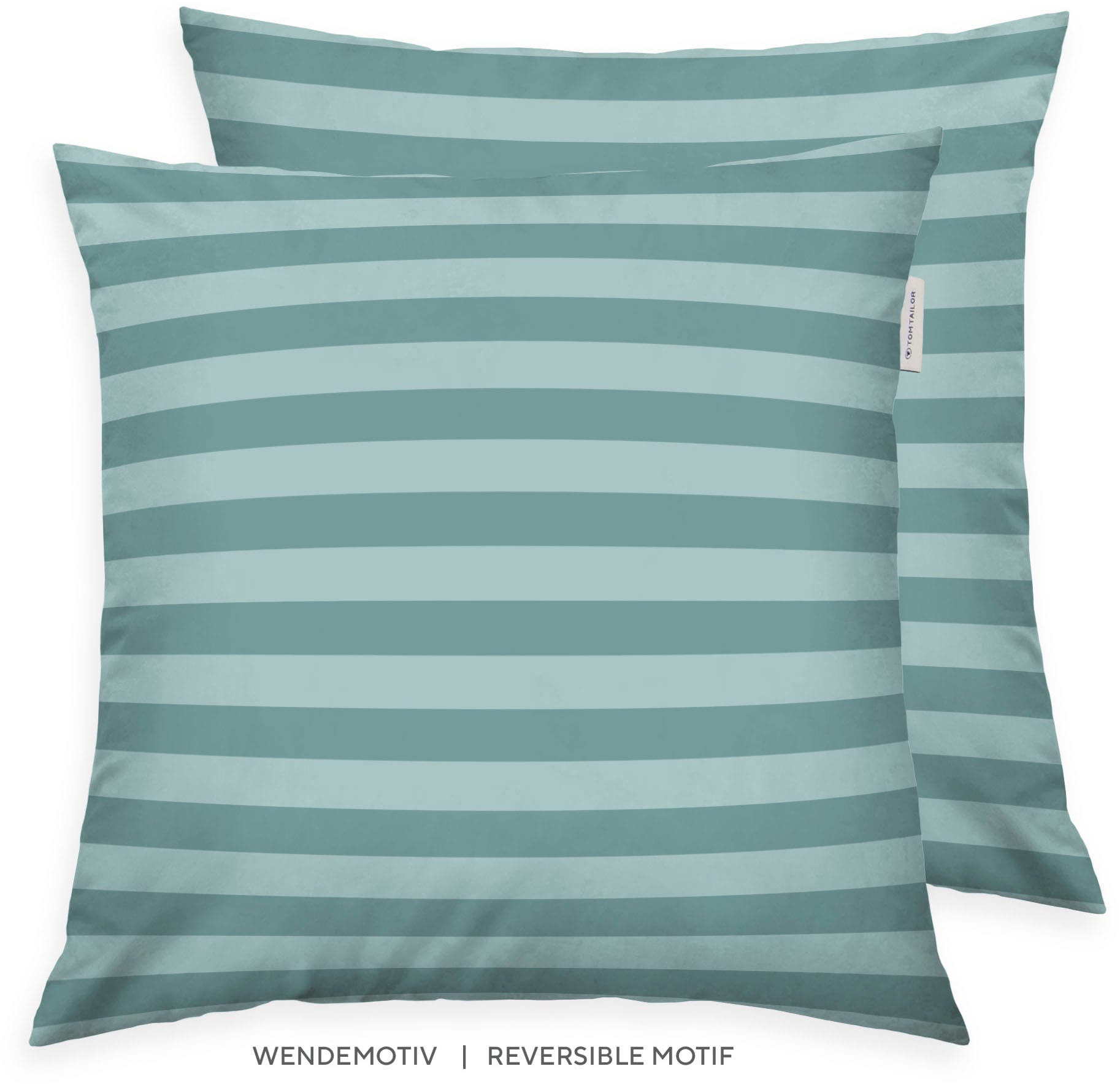 Kissenhülle TOM TAILOR HOME, B:40cm L:40cmfresh sage, smokey sage, Renforcé, Obermaterial: 100% Baumwolle, Kinderzimmer, Kissenbezüge, "new bedroom,