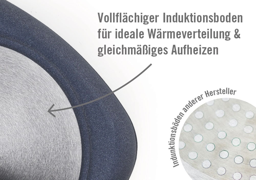 WOLL MADE IN GERMANY Pfannen-Set »Diamond Lite 28 x 28 cm« Aluminiumguss Set, 3 Stk. tlg. Abnehmbarer Stiel, Antihaftbeschichtet