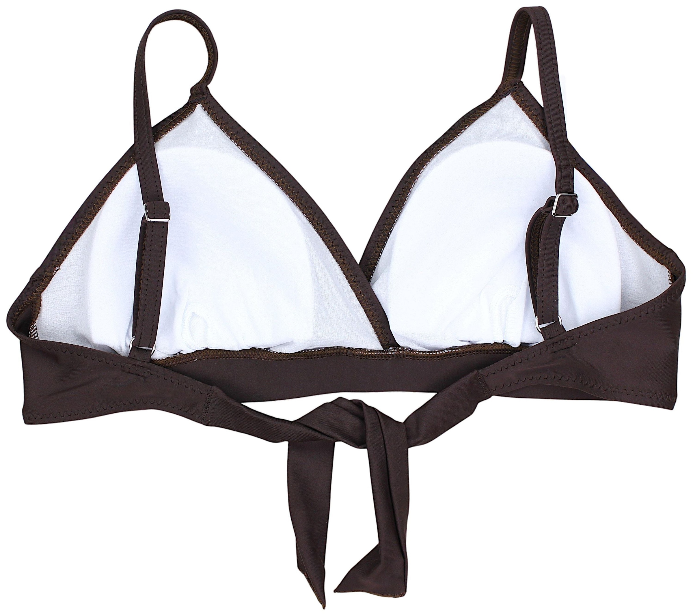 AQUARTI Triangel-Bikini-Top »Bikini Oberteil Damen Bikini Top Oberteil Triangel Neckholder Push Up Padded Zum Binden«