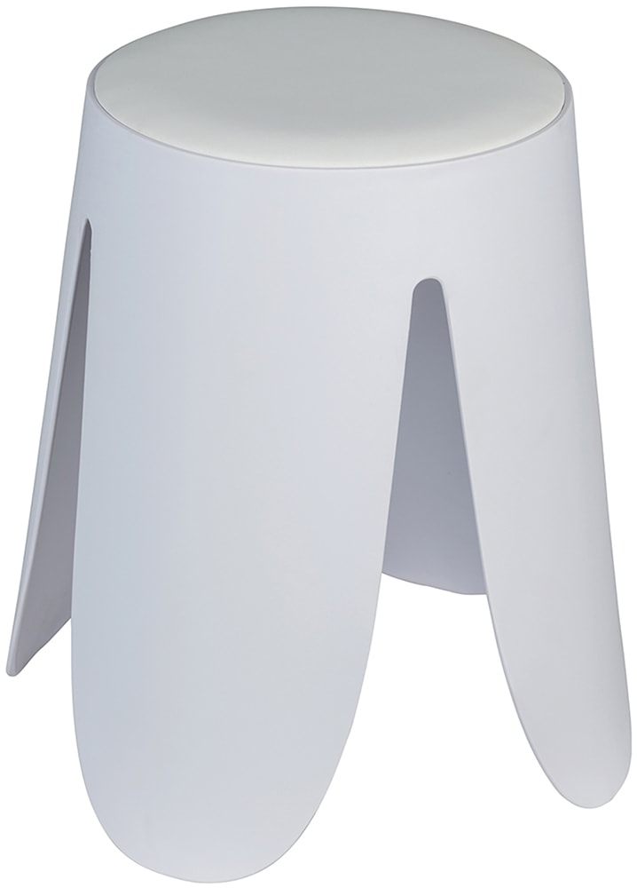 Dusch- und Badhocker WENKO, B:44,5cm H:46cm T:44,5cm, weiß, Duschhocker, "Comiso", belastbar bis 180 kg, mit rutschsicheren Füßen