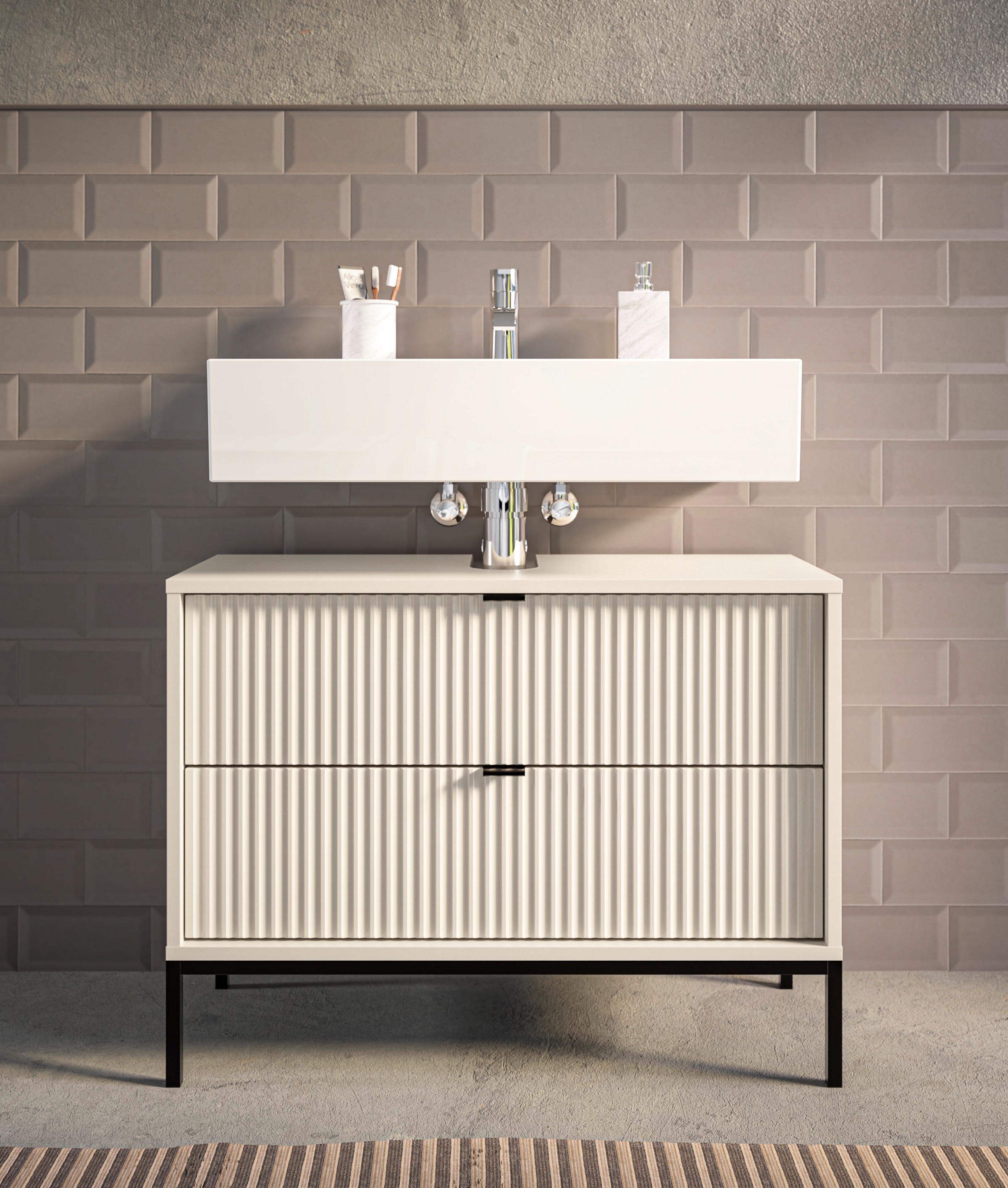 BASIC by Balculina Waschbeckenunterschrank "Lucera BxHxT 80x60x32 cm" 1 Stk günstig online kaufen