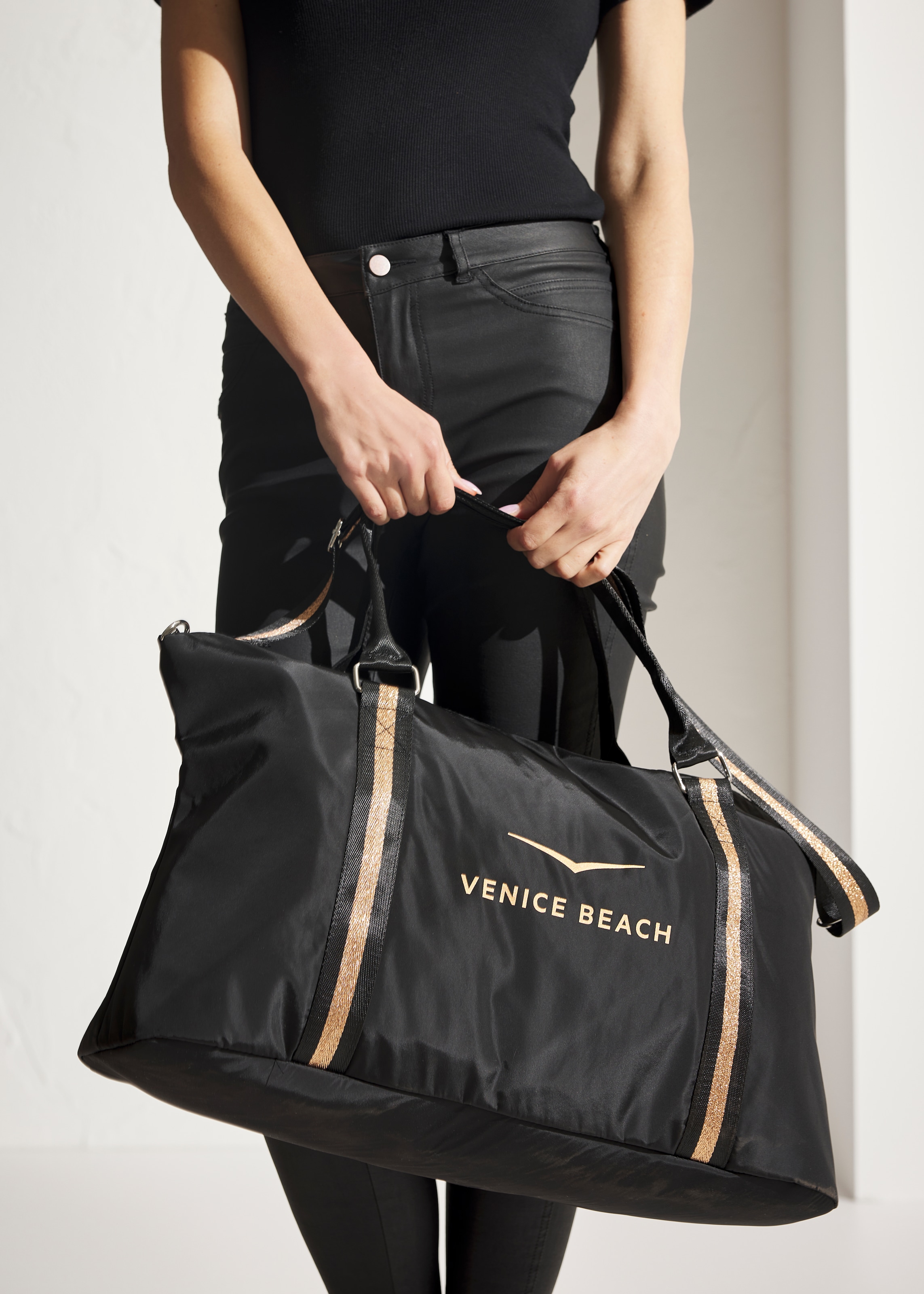 Venice Beach Sporttasche, große Umhängetasche, Weekender, Strandtasche mit Druck VEGAN