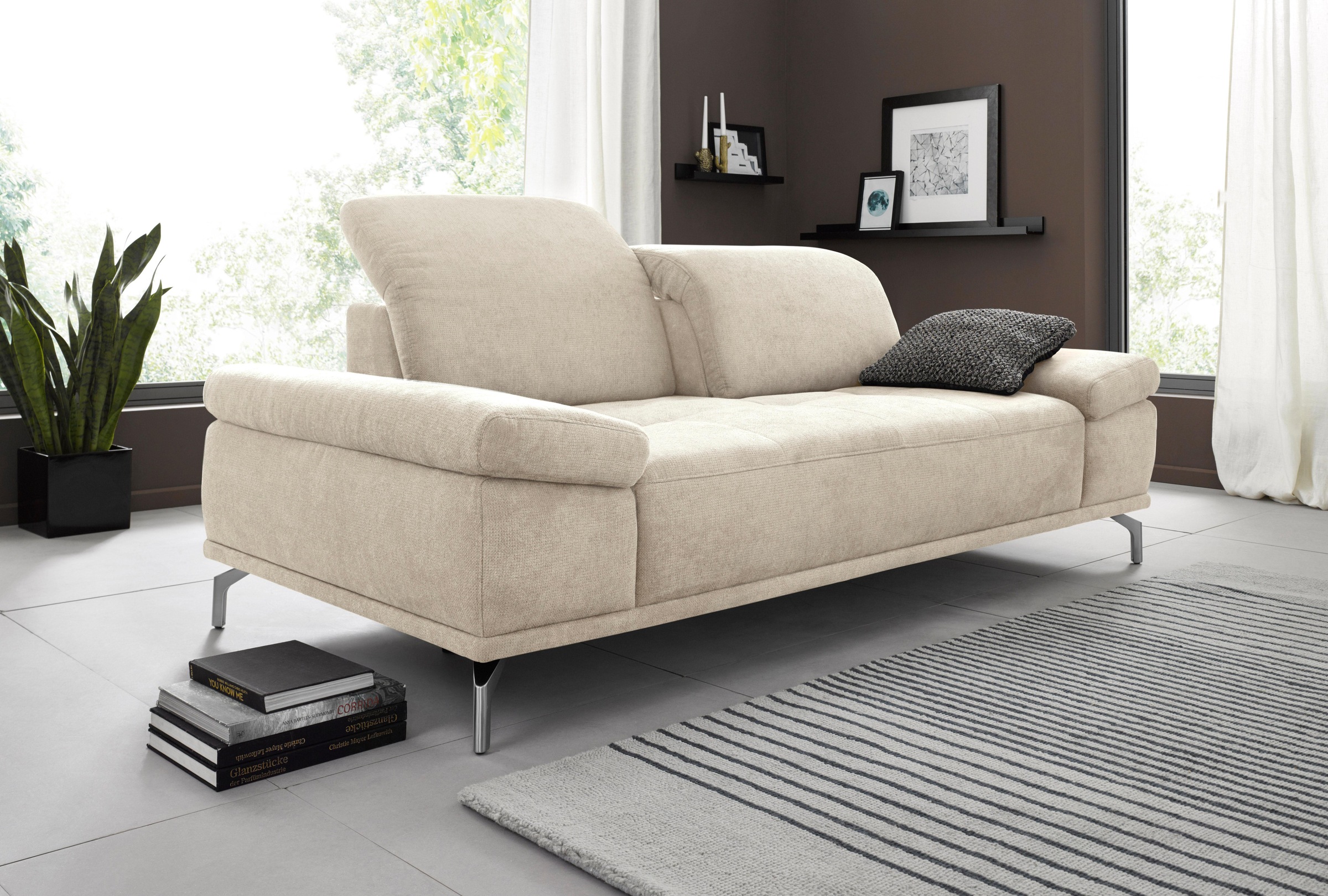 Home affaire 3-Sitzer "Caluna" mit Sitztiefen- und Kopfteilverstellung günstig online kaufen