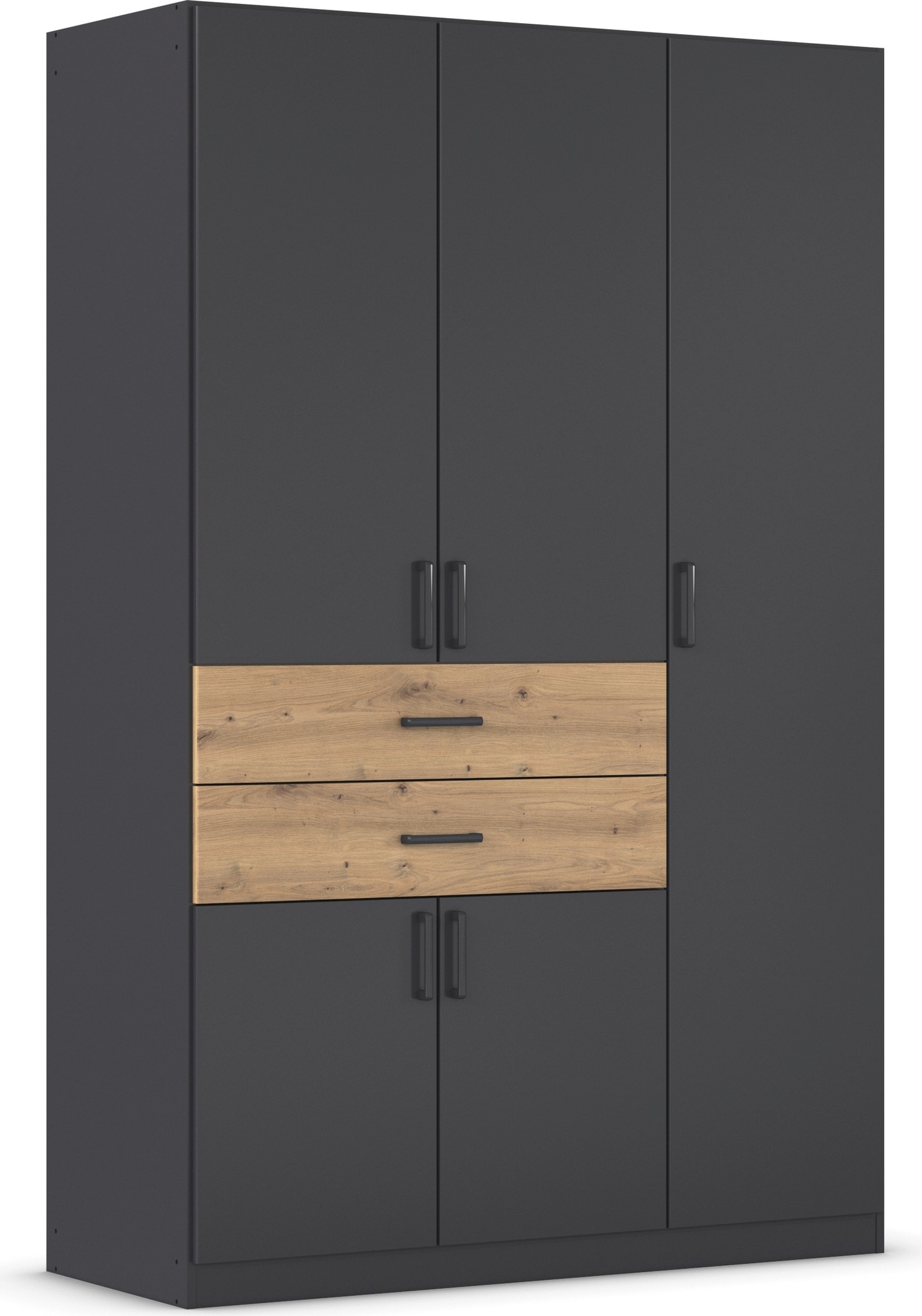 rauch "Kleiderschrank Schrank Garderobe MAIKA mit Dekor-Front" 2 Schubladen, in verschiedenen Breiten, Höhen, Farben, MADE IN GERMANY