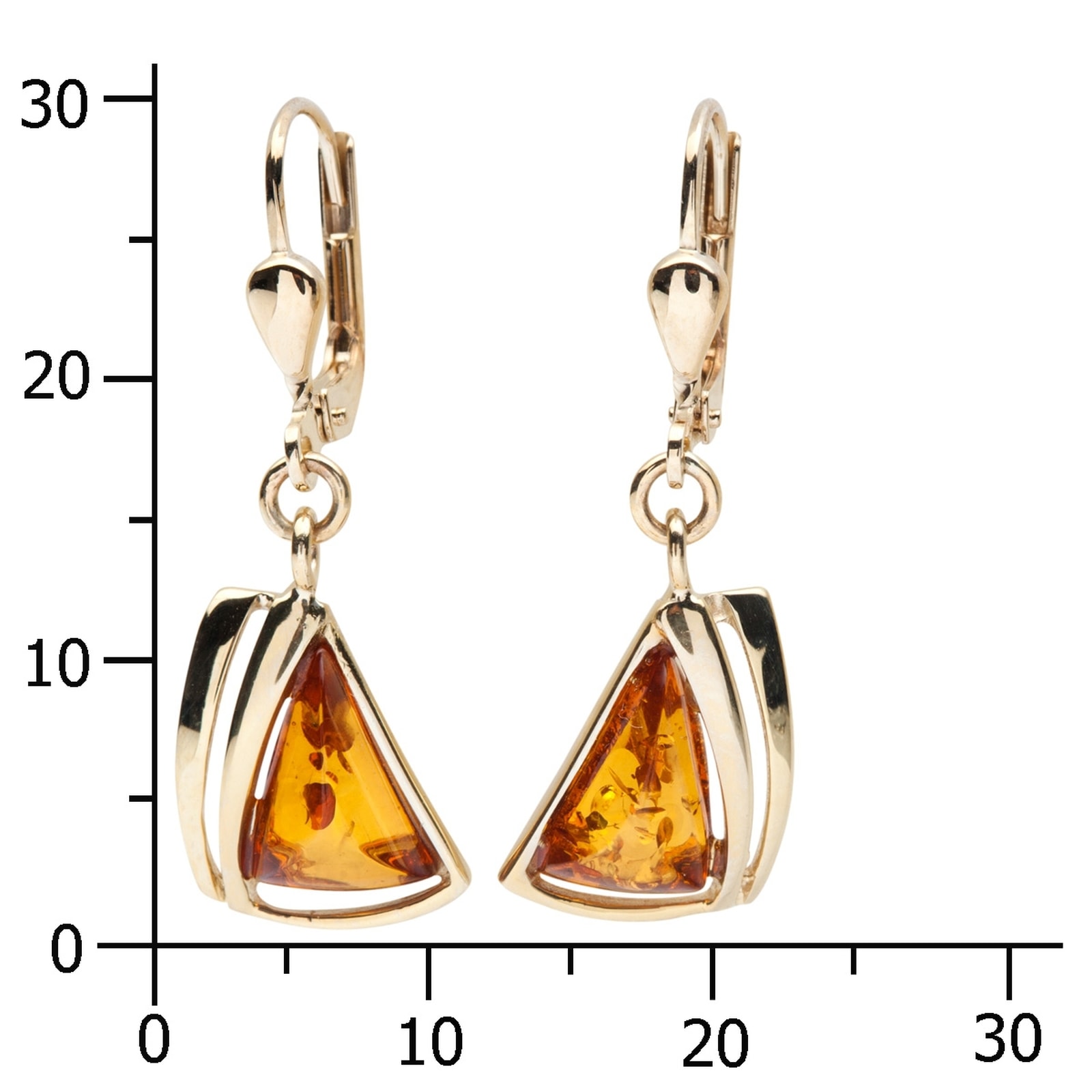 OSTSEE-SCHMUCK Paar Ohrhänger »- Ilga - Gold 333/000 - Bernstein«