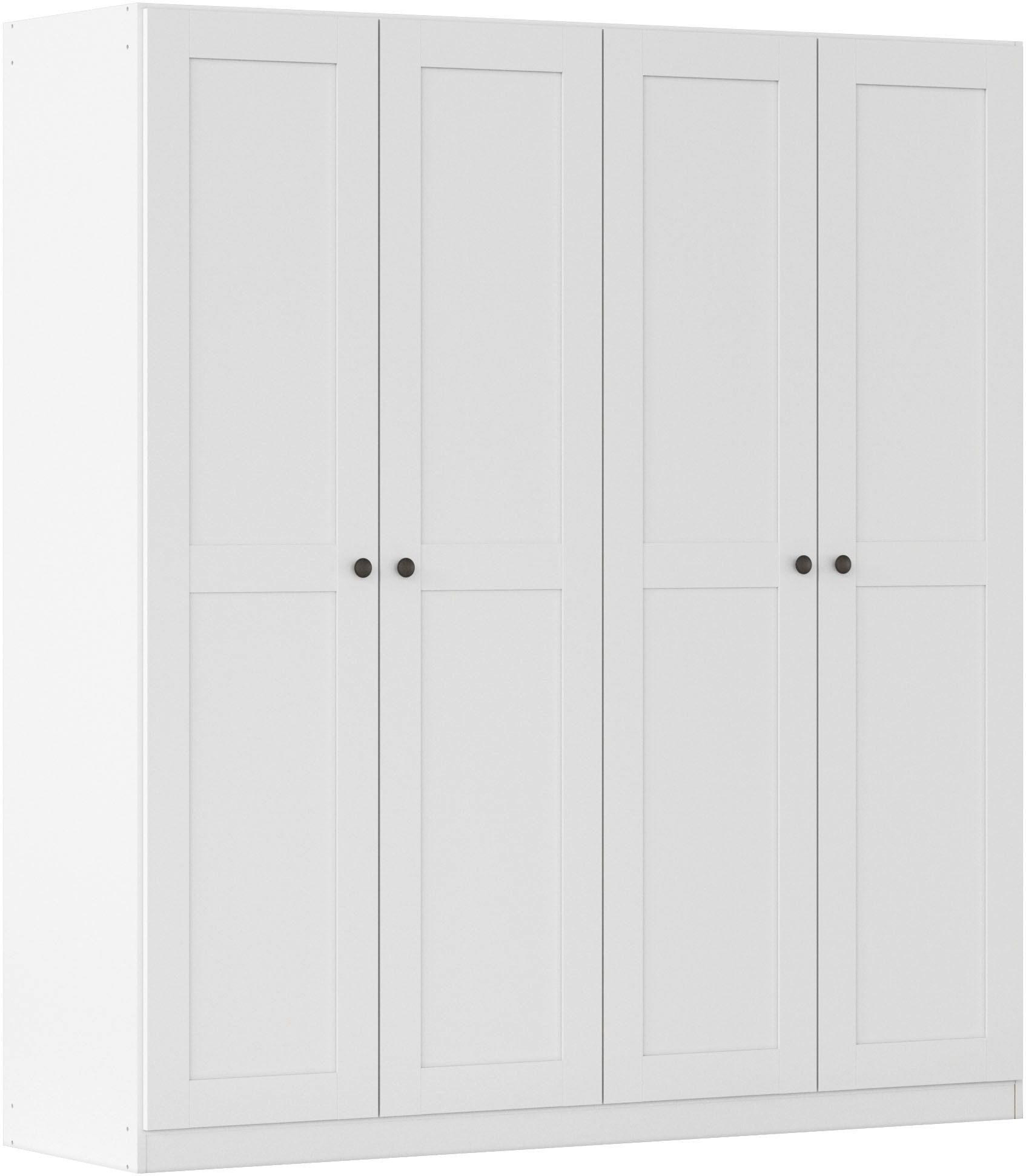 OTTO home Kleiderschrank "Mehrzweckschrank Aktenschrank Möbel Mietswohnung Schlafzimmer YLVA" Breiten: 90/135/180 cm, Höhe 197 cm, skandinavischer Style mit Rahmenfront und Knopfgriffen MADE IN GERMANY