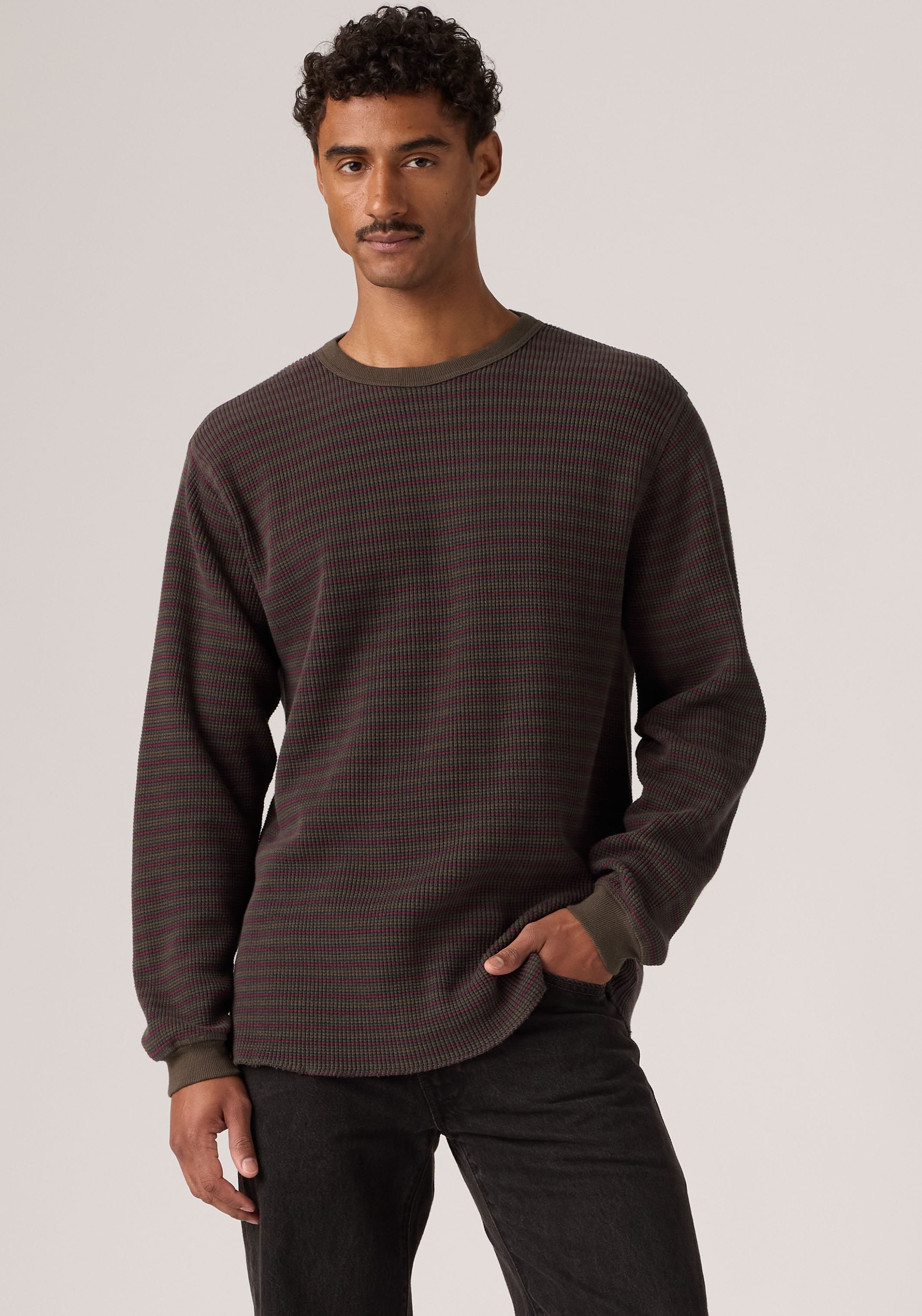 Levis Langarmshirt Waffelstrukturmuster