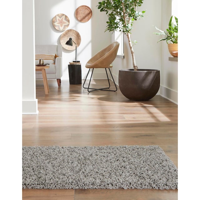 Myflair Möbel & Accessoires Hochflor-Läufer »Shaggy Shag«, rechteckig,  Teppich-Läufer, gewebt, Uni Farben, ideal im Flur & Schlafzimmer kaufen |  BAUR