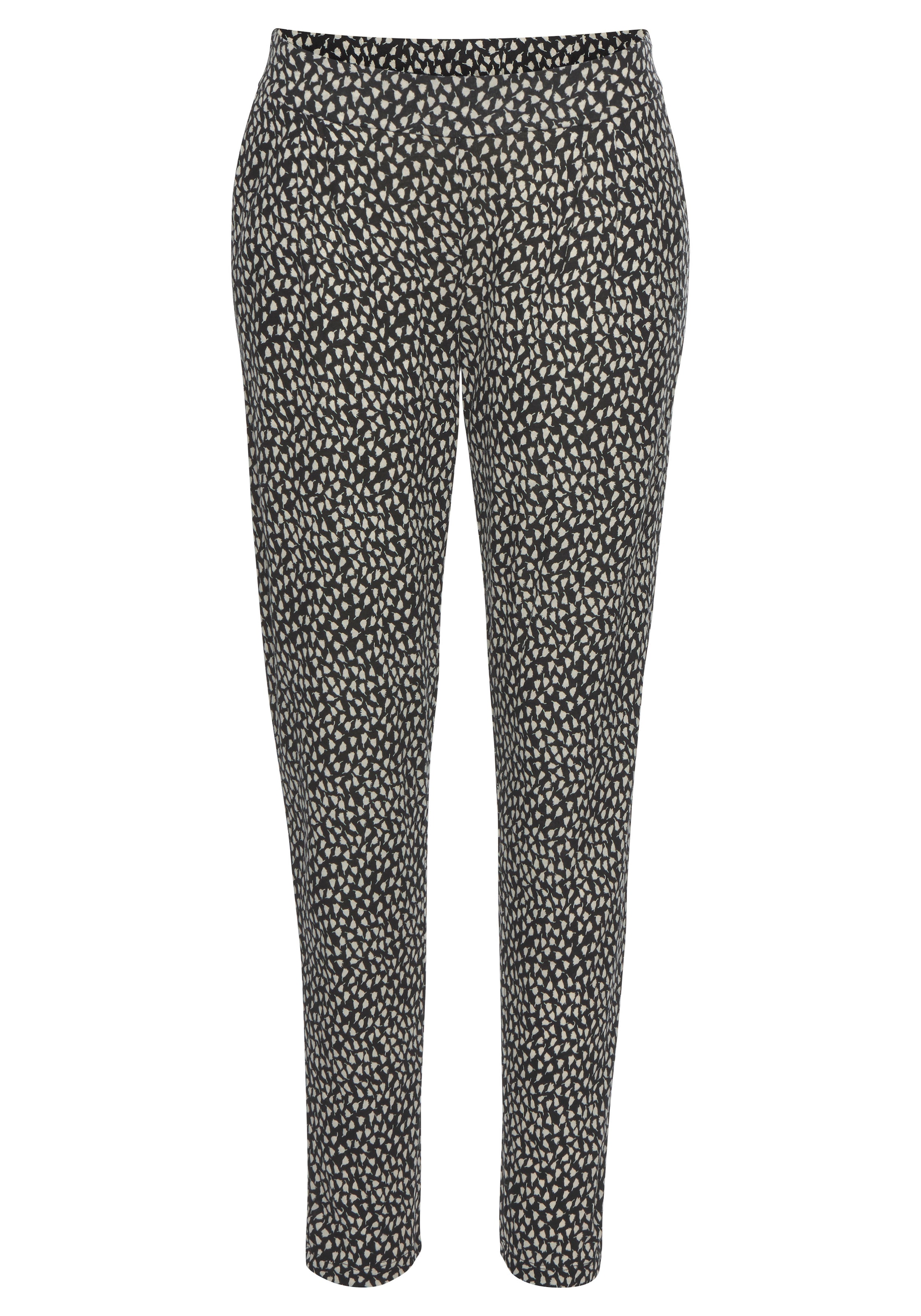 s.Oliver Strandhose  mit Blumendruck und Taschen, leichte Jerseyhose