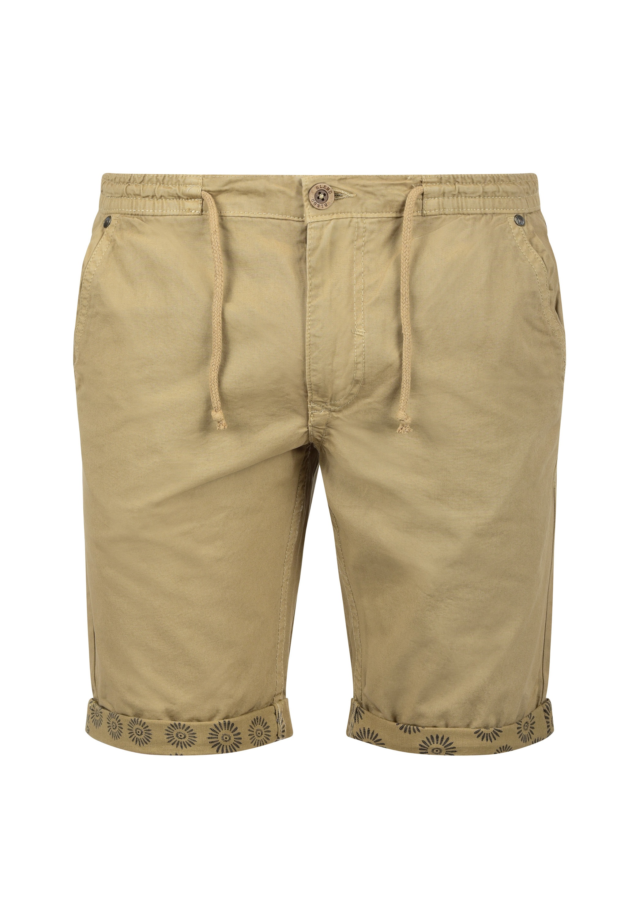 Blend Chinoshorts "BHClaudio" Chino Shorts mit Print am Saumumschlag günstig online kaufen