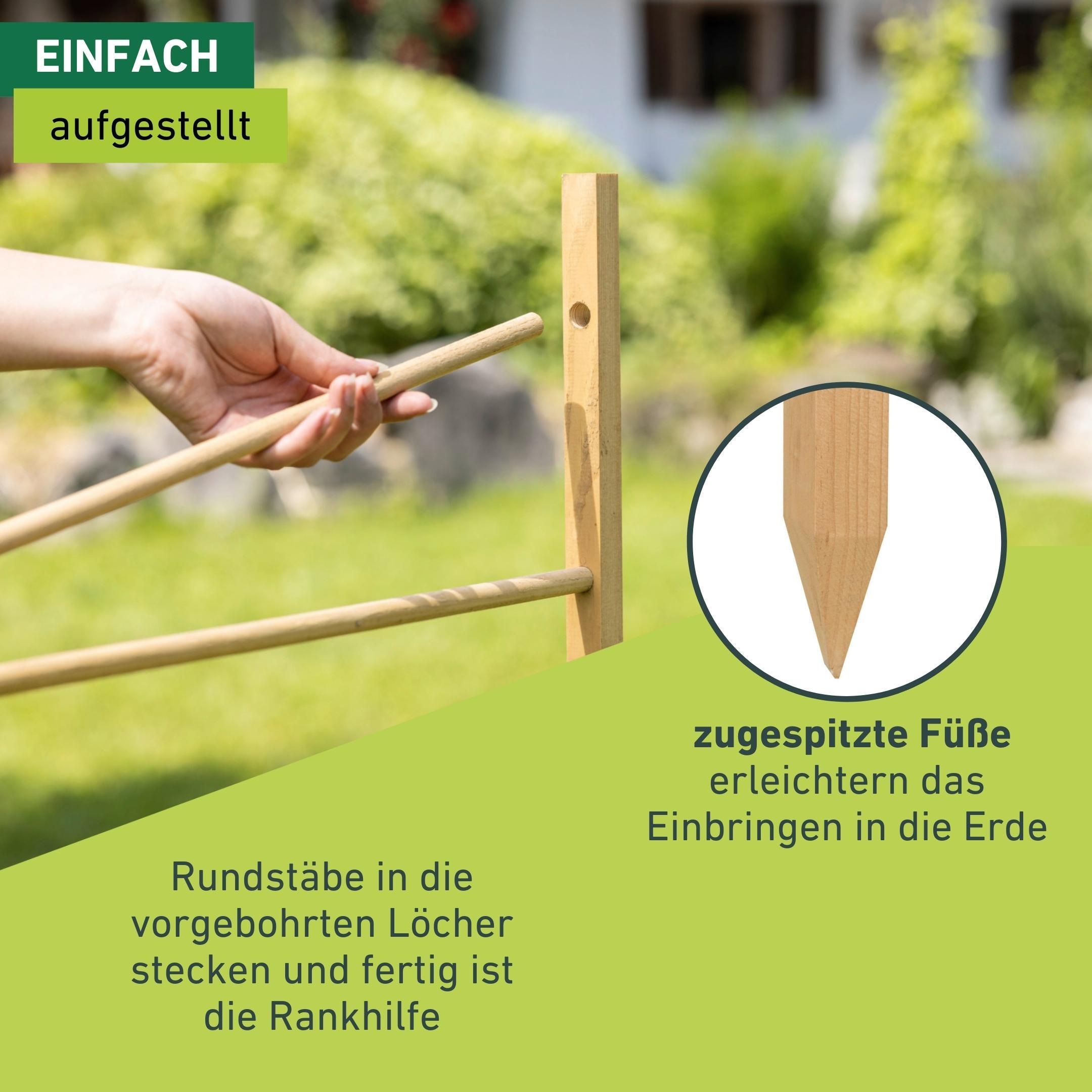 Windhager Rankgitter »für Blumen und Gemüsepflanzen in Garten- und Hochbeete« Kletterhilfe 80 x 170 cm, Rankgerüst aus Holz