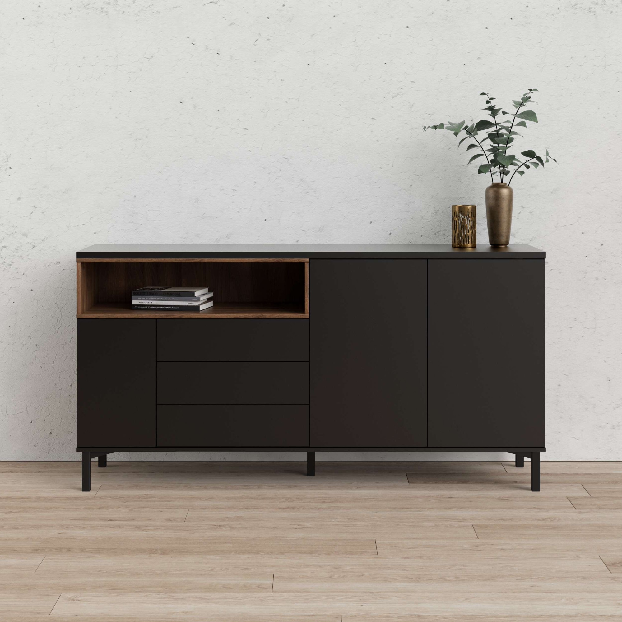 INOSIGN Sideboard "Roommers, Anrichte, Kommode, Stauraum", Kommode, Breite 176 cm, Höhe 90 cm, 1 offenes Fach mit Rahmen