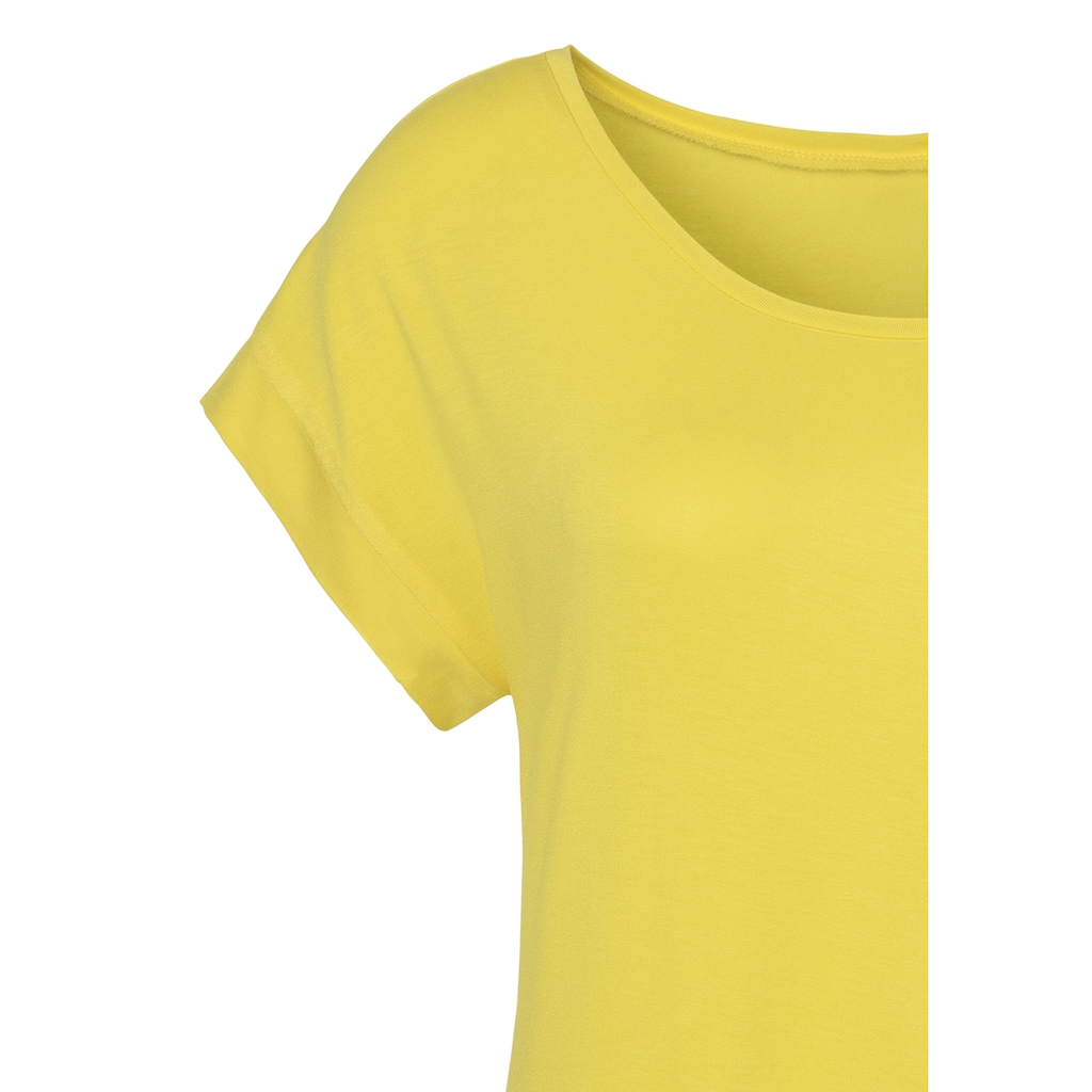 Vivance T-Shirt, (2er-Pack), mit elastischem Saumabschluss