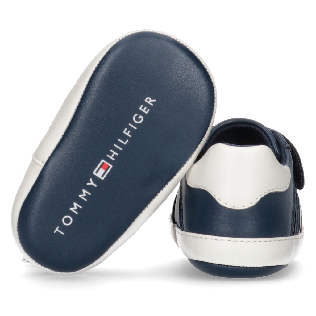 Tommy Hilfiger Sneaker »FLAG LOW CUT VELCRO SHOE OFF«, mit Logoschriftzug, Freizeitschuh, Halbschuh, Schnürschuh