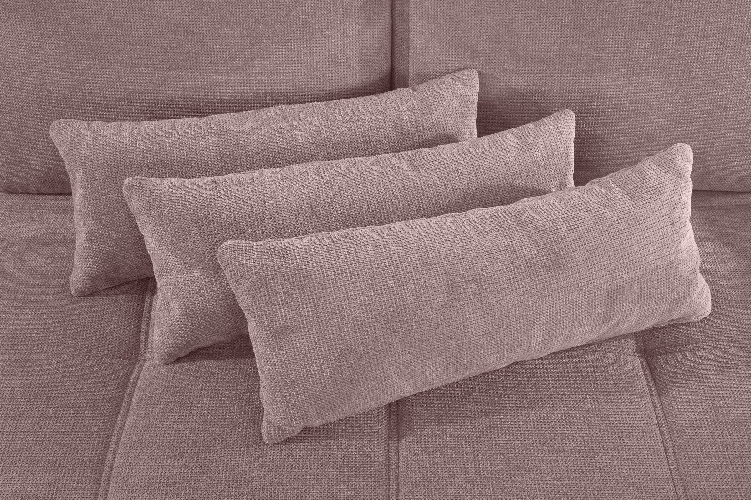 Places of Style Ecksofa Costello, mit Sitztiefenverstellung und Armlehnfunktion, incl. 3 Nierenkissen