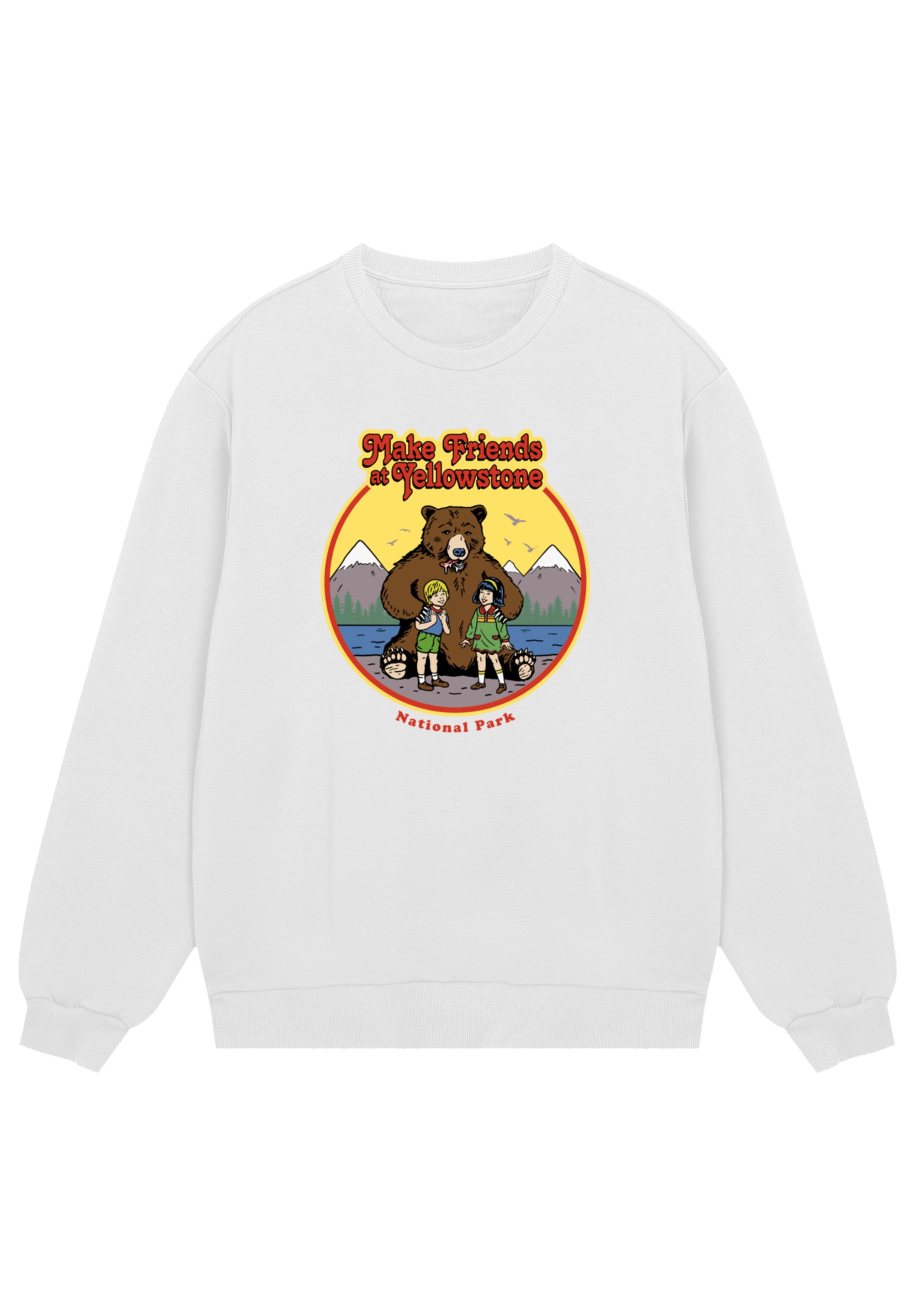 F4NT4STIC Sweatshirt »US National Parks Make Friends At Yellowstone«, Premium Qualität