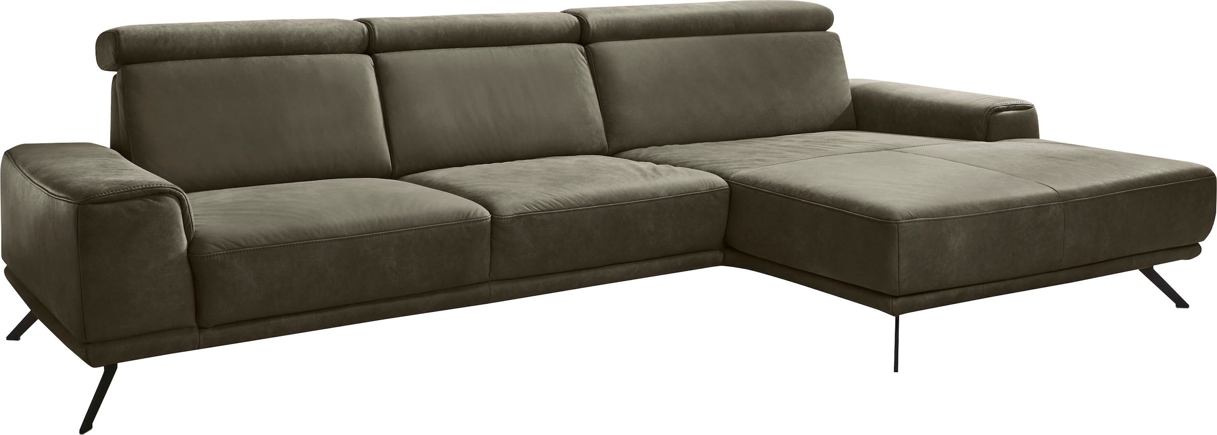 Die PlanBar Ecksofa "PN-EM22041 L-Form" wahlweise motorisches Canape oder Sitztiefenverstellung
