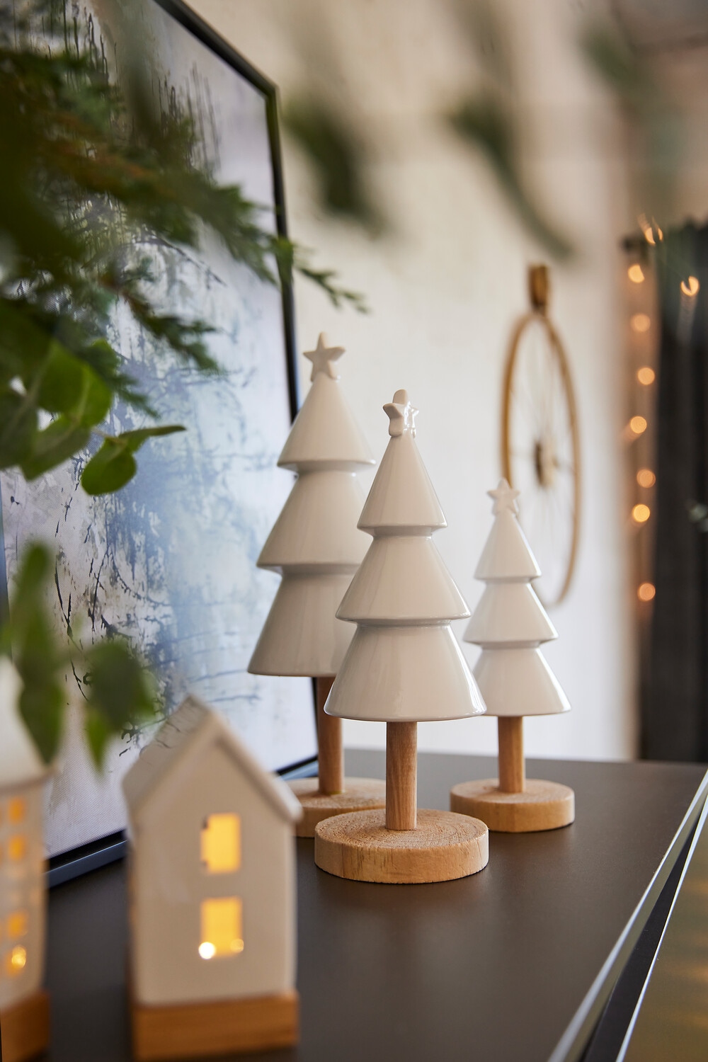 Creativ deco Dekobaum »Weihnachtsdeko«, aus Keramik und Holz