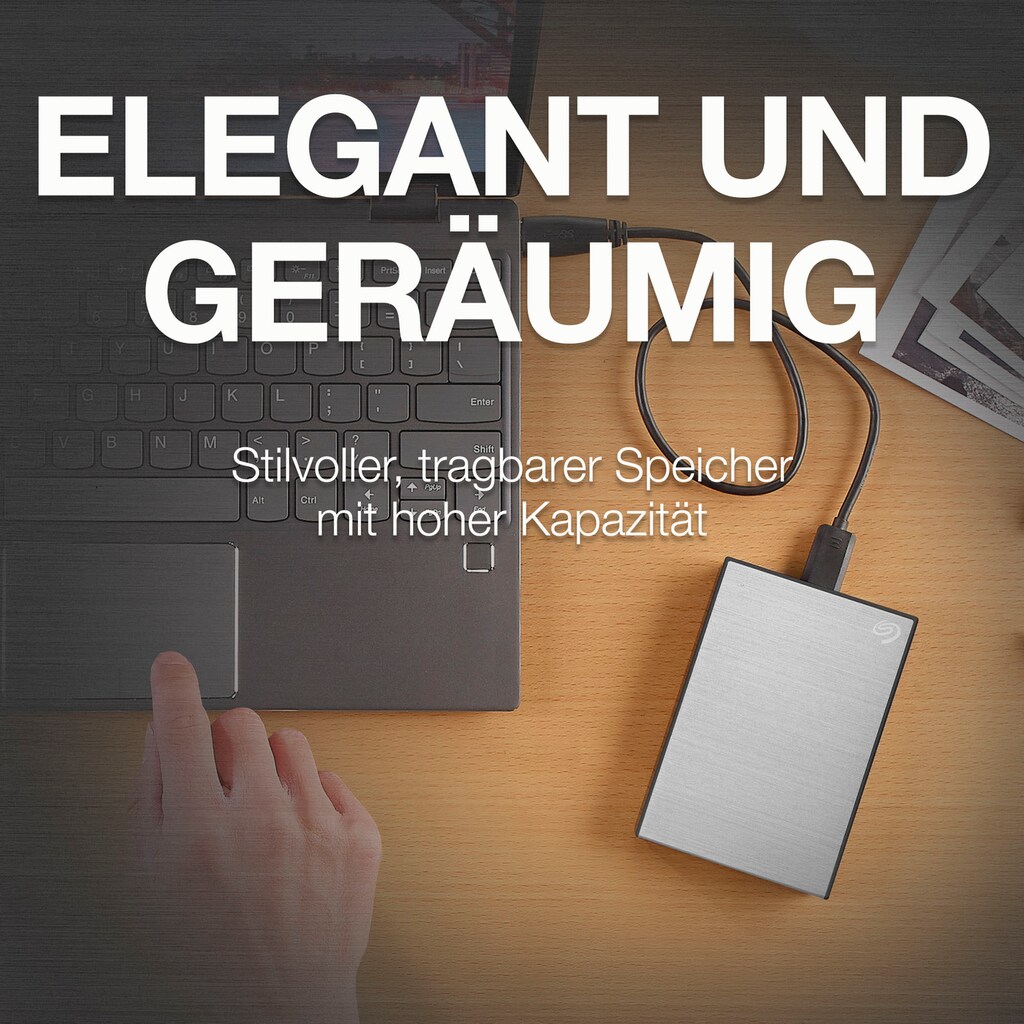 Seagate externe HDD-Festplatte »One Touch Portable Drive 5TB - Silver«, 2,5 Zoll, Anschluss USB 3.2