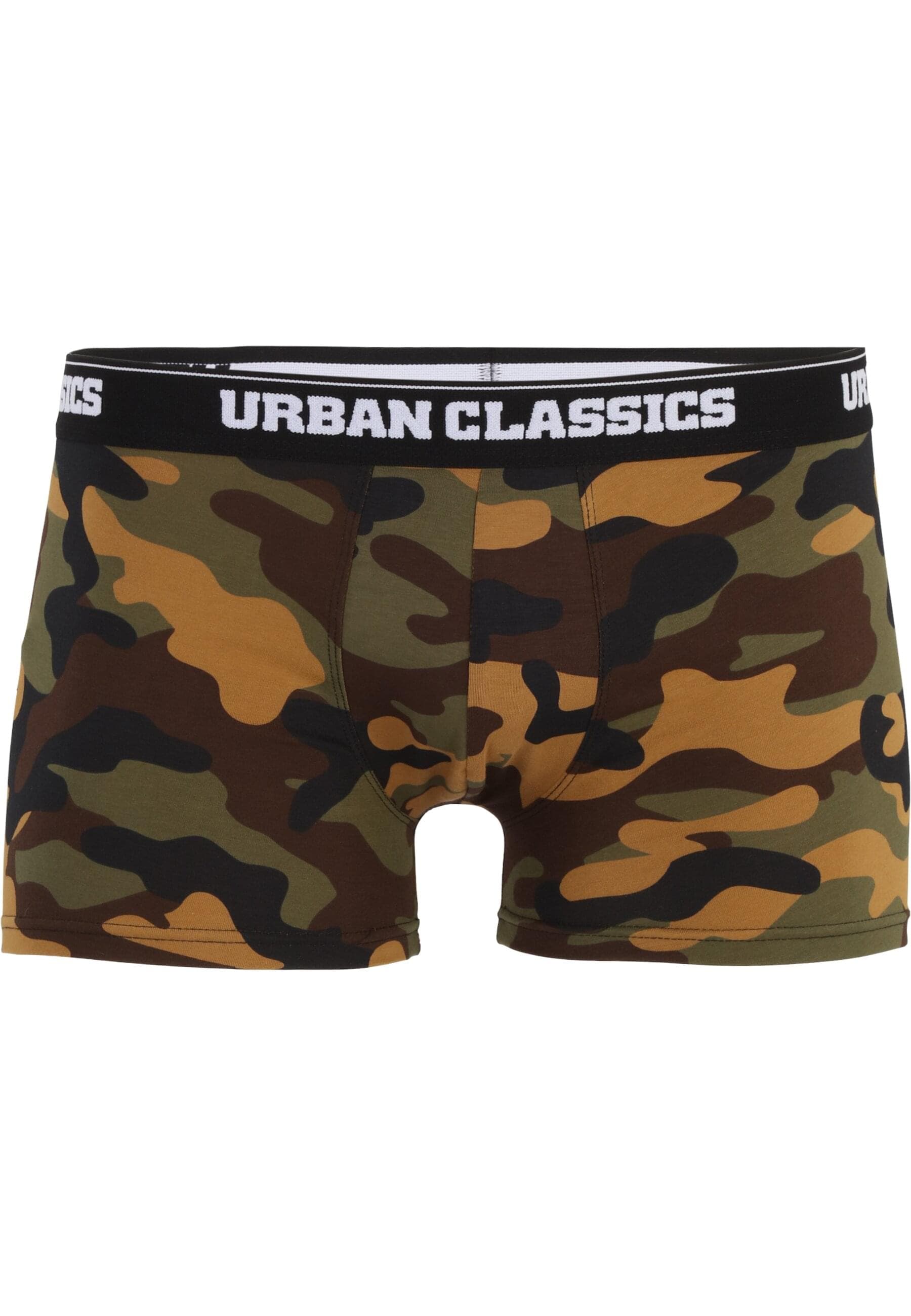 URBAN CLASSICS Boxershorts "Urban Classics Herren 2-Pack Camo Boxer Shorts", (1 St.)