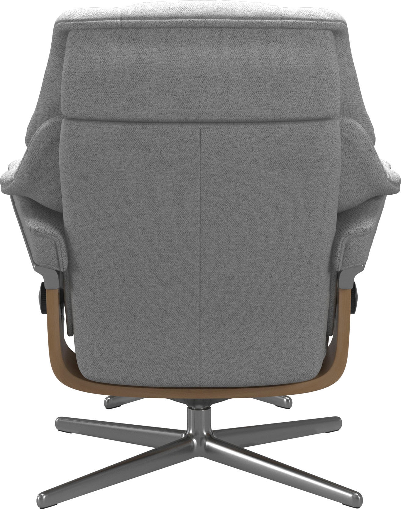 Stressless® Relaxsessel »Reno«, (Set, Relaxsessel mit Hocker), mit Hocker, mit Cross Base, Größe S, M & L, Holzakzent Eiche