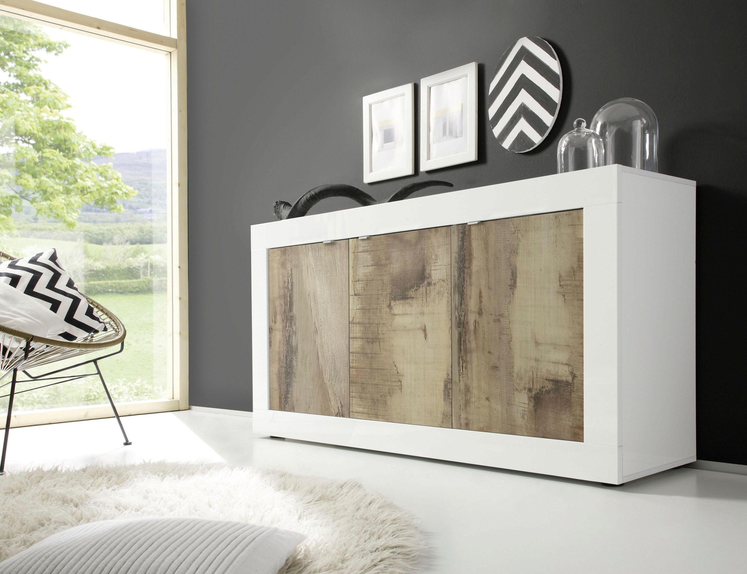Home affaire Sideboard "Basic Breite 160 cm, Kommode 3 Türen, Anrichte," Me günstig online kaufen