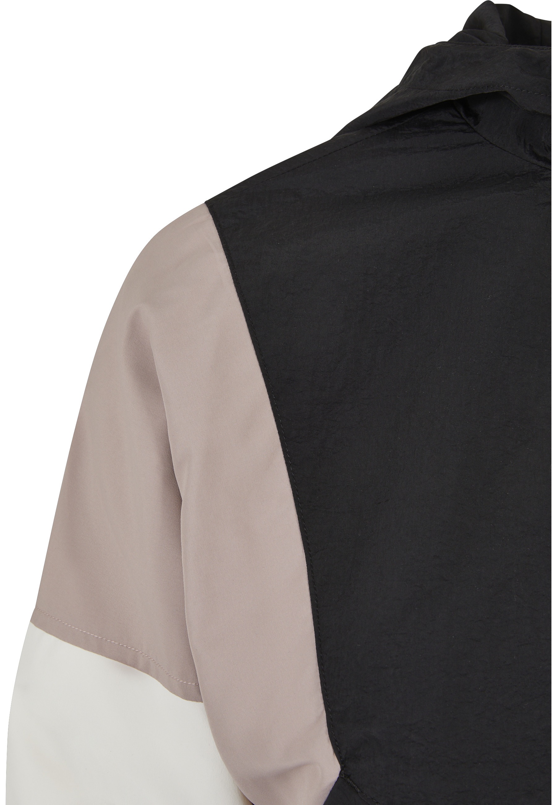 URBAN CLASSICS Outdoorjacke »Urban Classics Damen Ladies Short 3-Tone Crinkle Jacket« 1 Stk. tlg. mit Kapuze