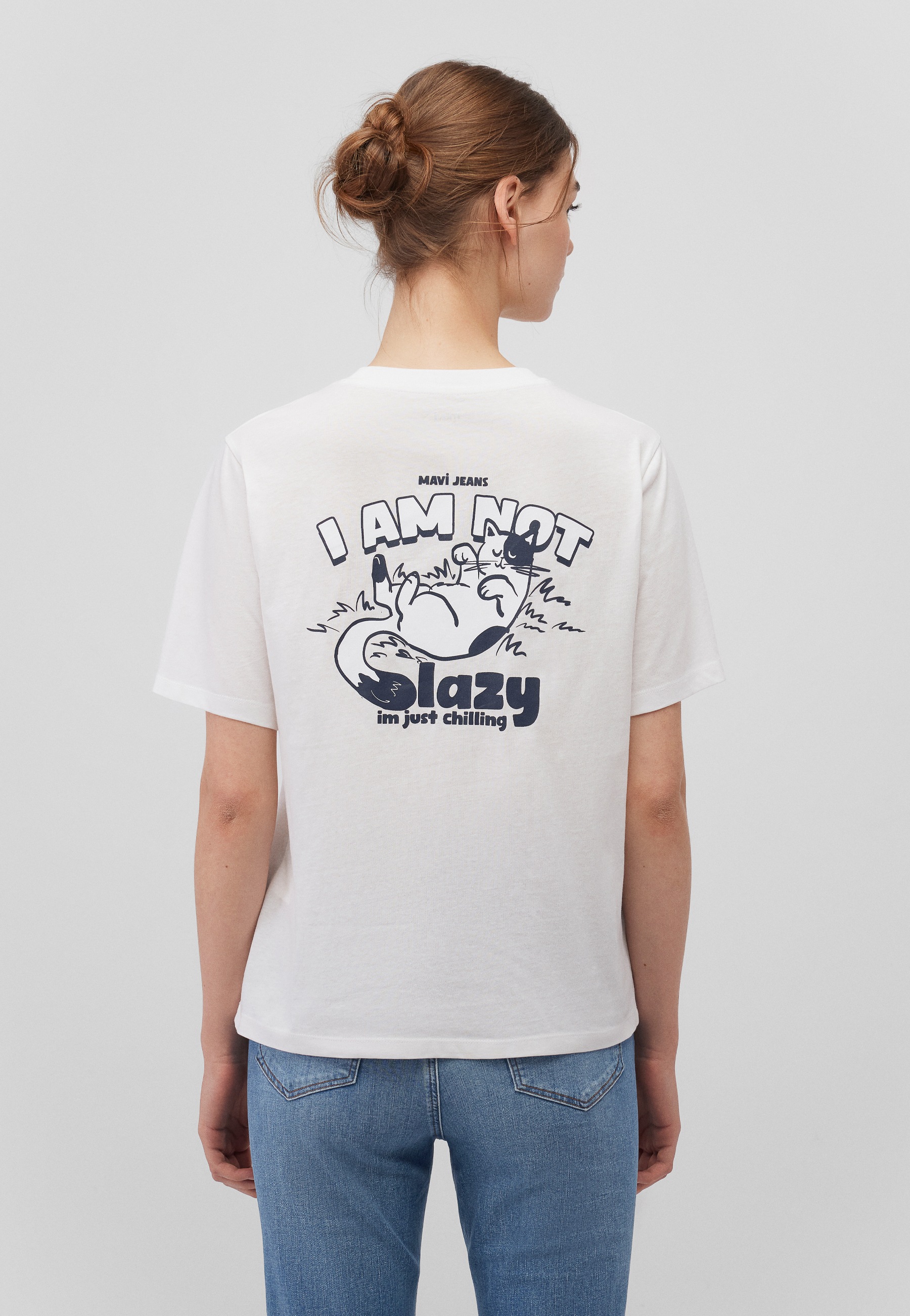 Mavi T-Shirt »CAT CHILLING TEE«, Print T-Shirt