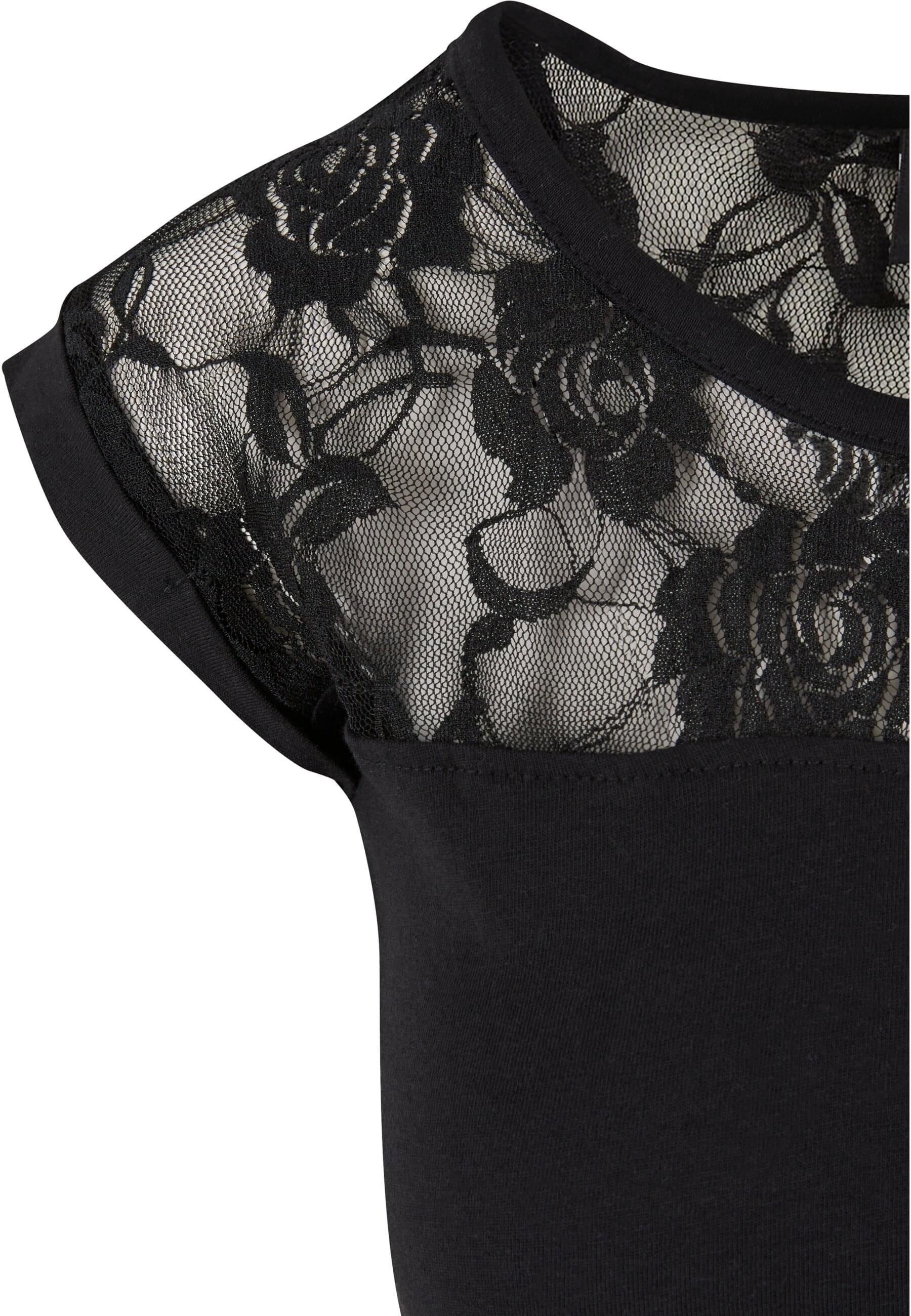 URBAN CLASSICS Kurzarmshirt »Urban Classics Damen Ladies Top Laces Tee«, (1 tlg.)