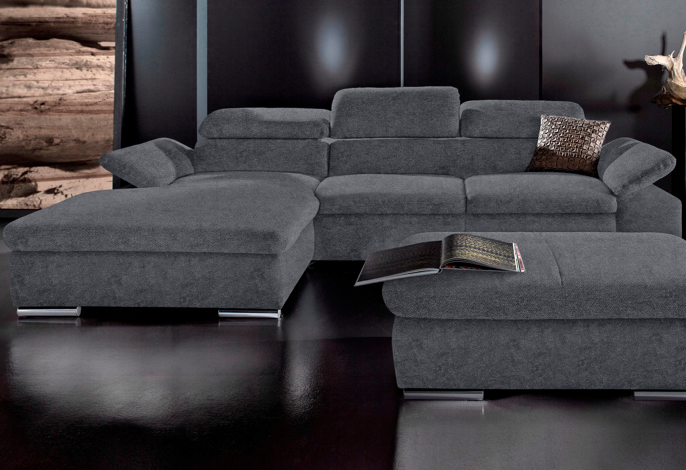 sit&more Ecksofa "Alcudia L-Form", wahlweise mit Bettfunktion