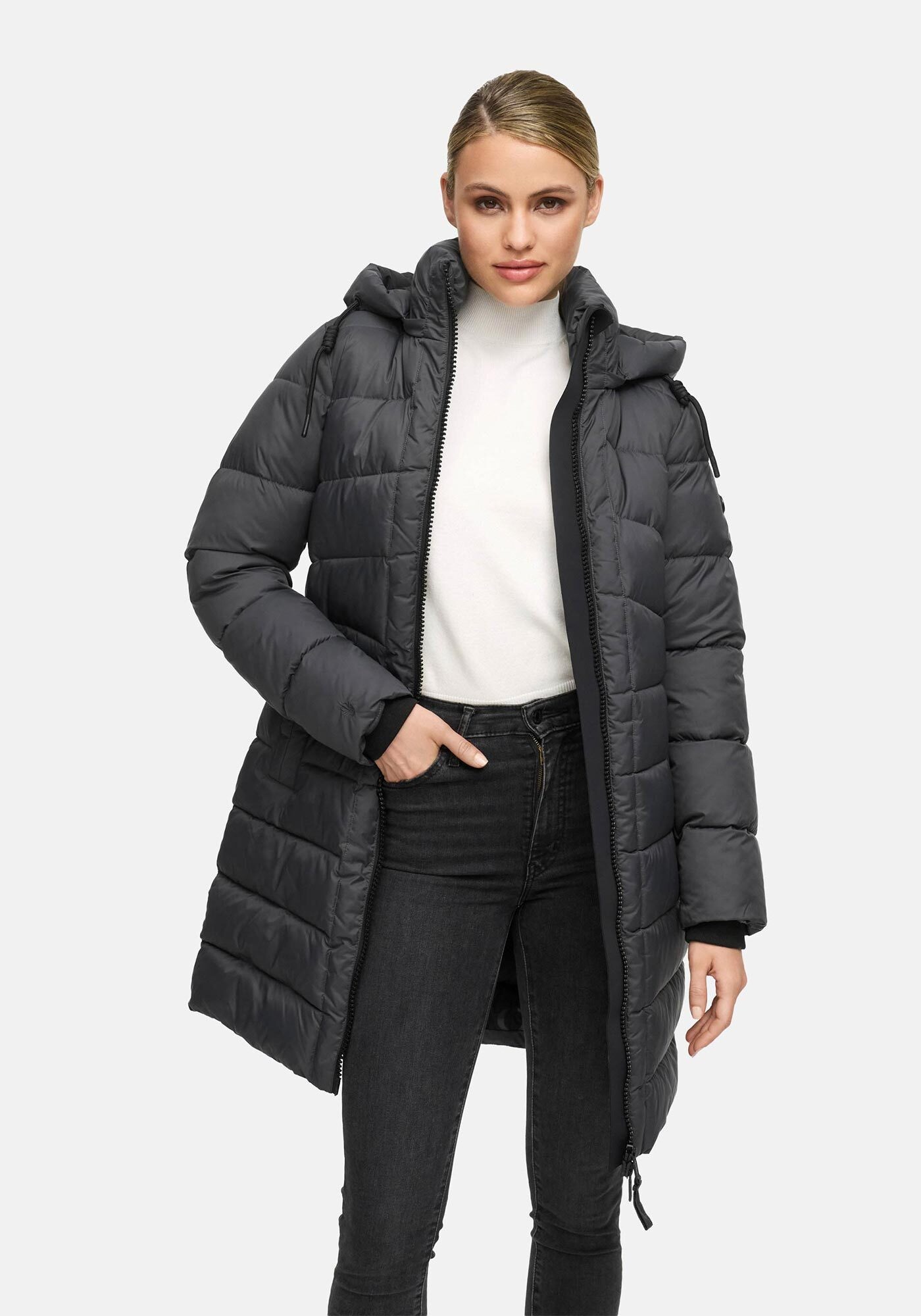 Marikoo Winterjacke "Kaltnäschen" mit abnehmbarer Kapuze und hochschließend günstig online kaufen