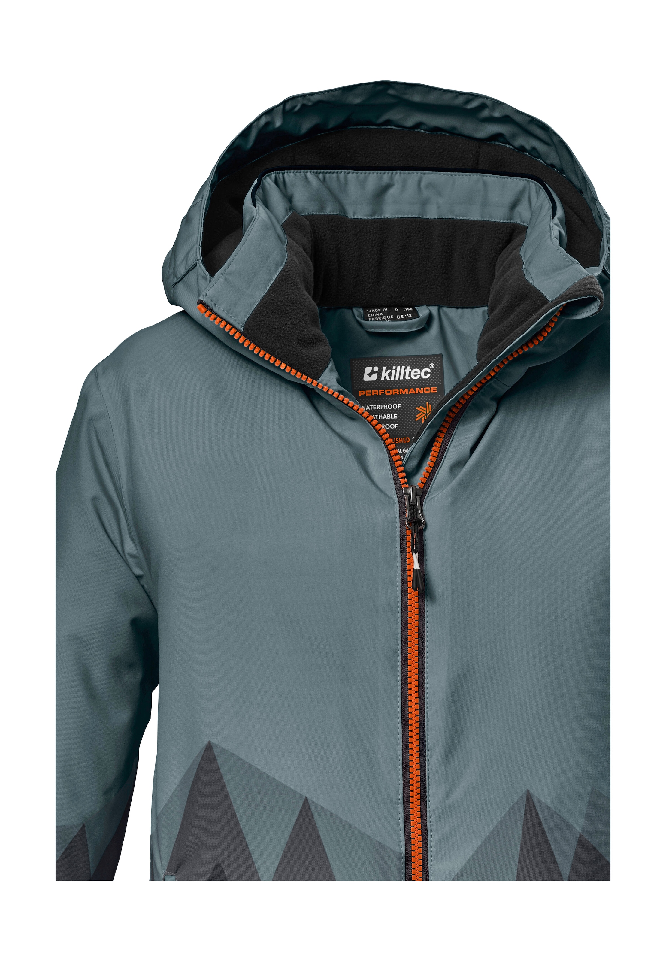 Killtec Skijacke »KSW 383 BYS SKI JCKT« Wasser- und winddichte Skijacke mit verstellbarer Kapuze