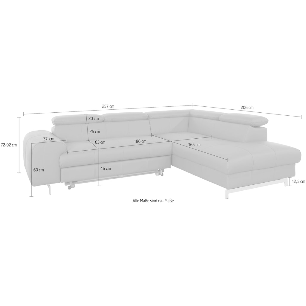 COTTA Ecksofa »Chef L-Form«