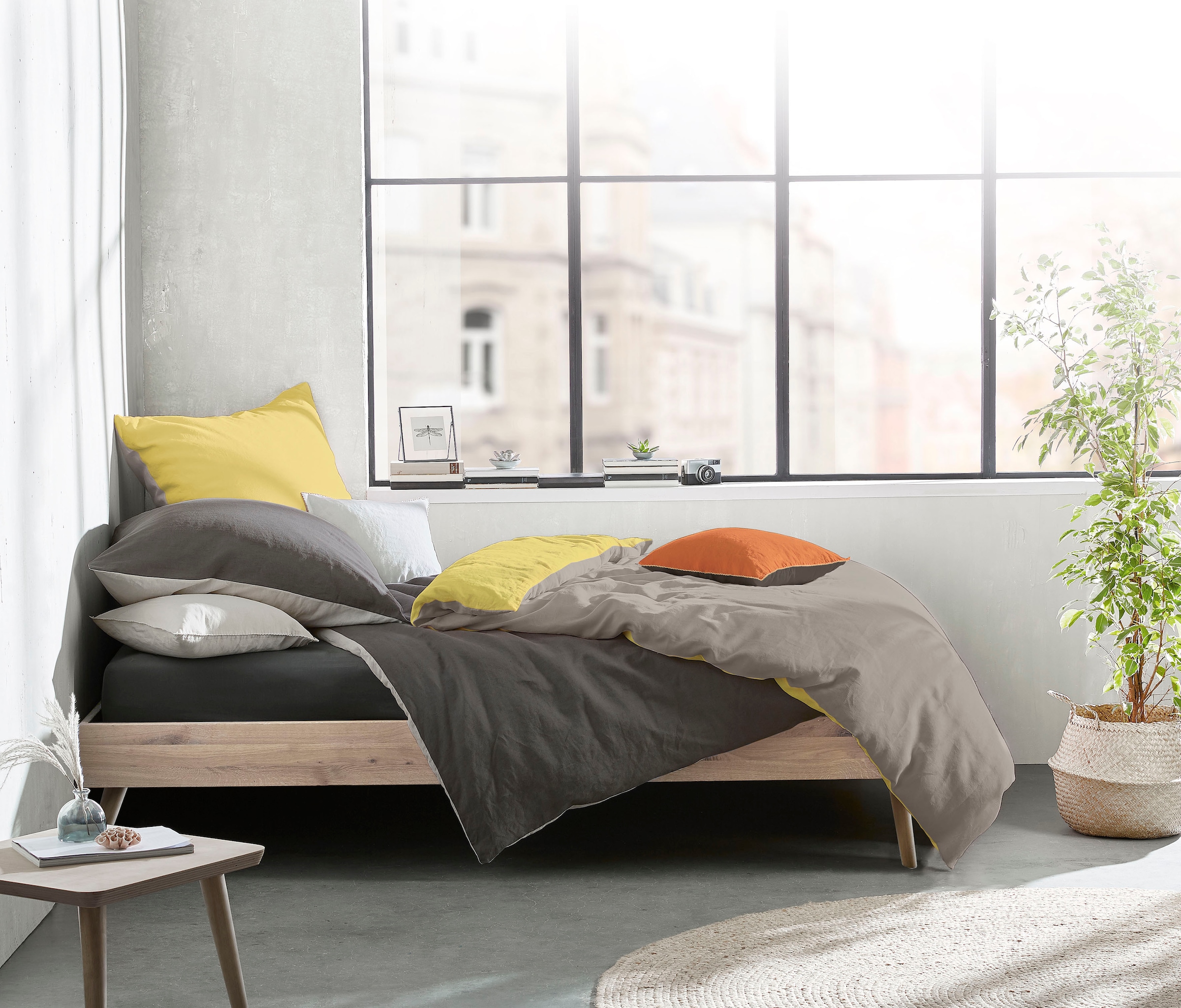 fleuresse "Provence W" 2 Stk. 50% Baumwolle, 50% Leinen, in Gr. 135x200, 155x220, 200x200cm