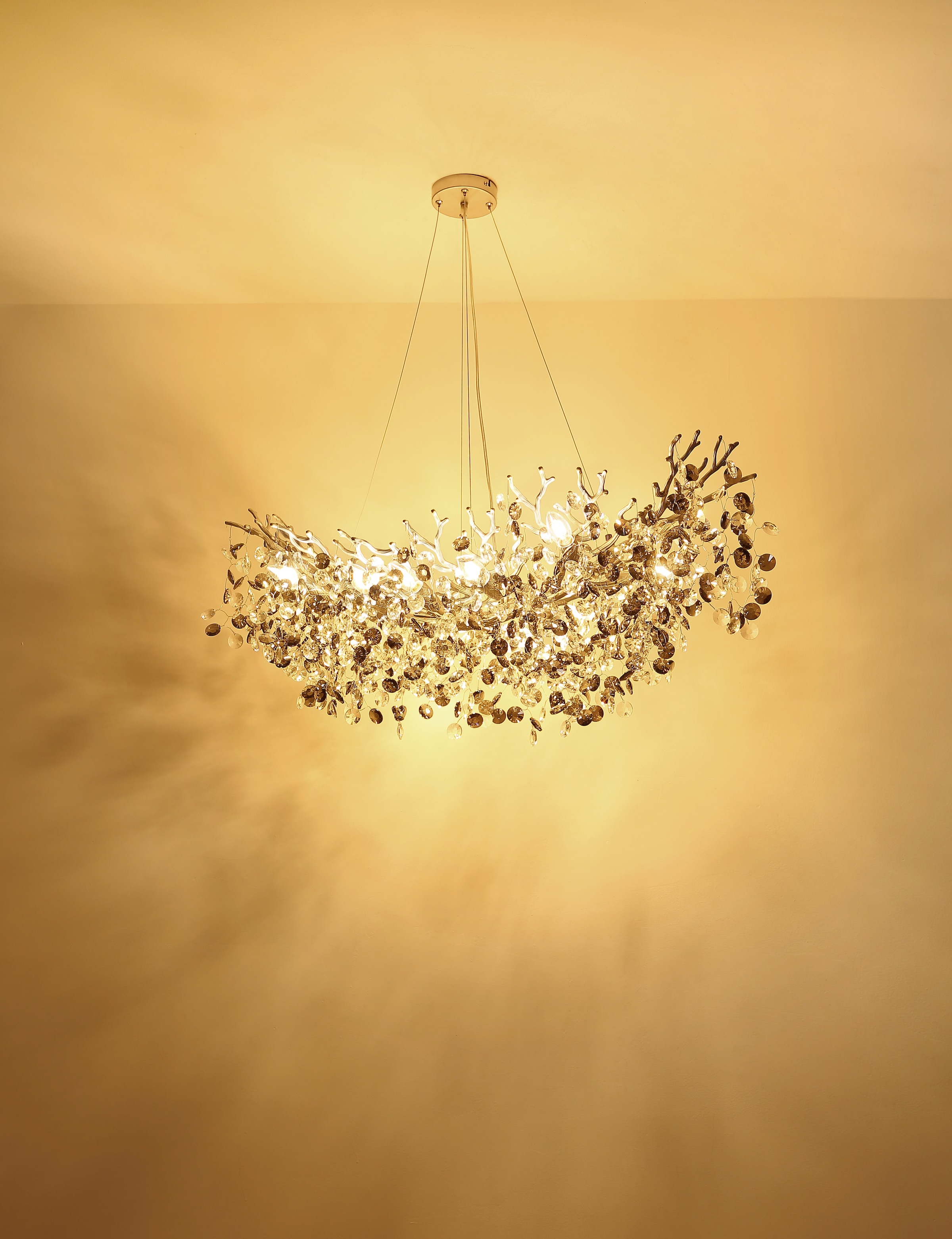 GLOBO LIGHTING Hängeleuchte »QUEENA« E14 1 Stk. Luster, Glaskristalle, höhenkürzbar, E14