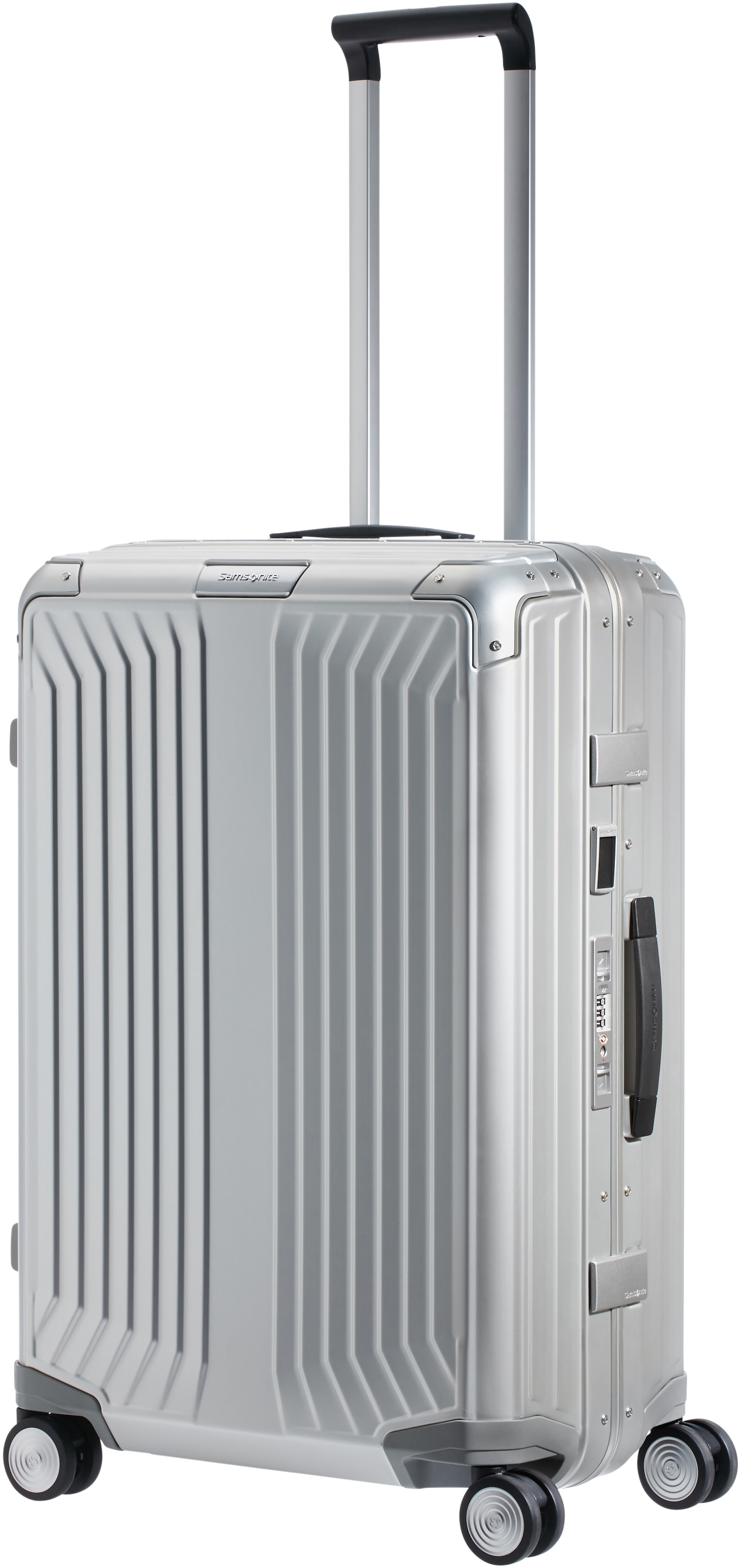 Samsonite Hartschalen-Trolley »Lite-Box Alu, 69 cm«, 4 Rollen, Reisekoffer Trolley Aufgabegepäck TSA-Zahlenschloss Premium-Aluminium