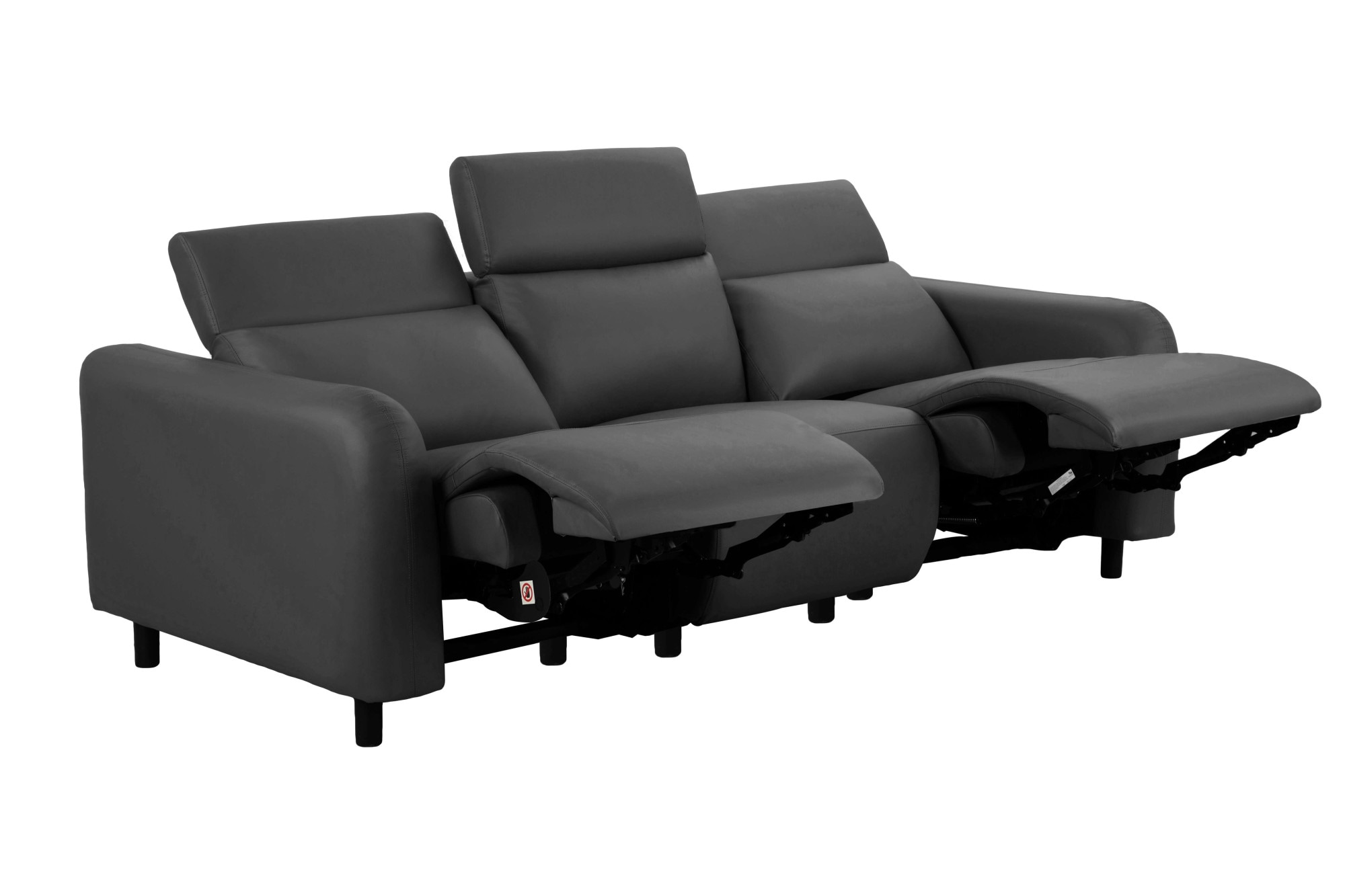 Home affaire 3-Sitzer »SKAANE Kunstleder, Sofa mit manueller-u. elektrischer Relaxfunktion«, Relax-Funktion in 2 Sitzen, Kopfteilverstellung, Federkernpolsterung